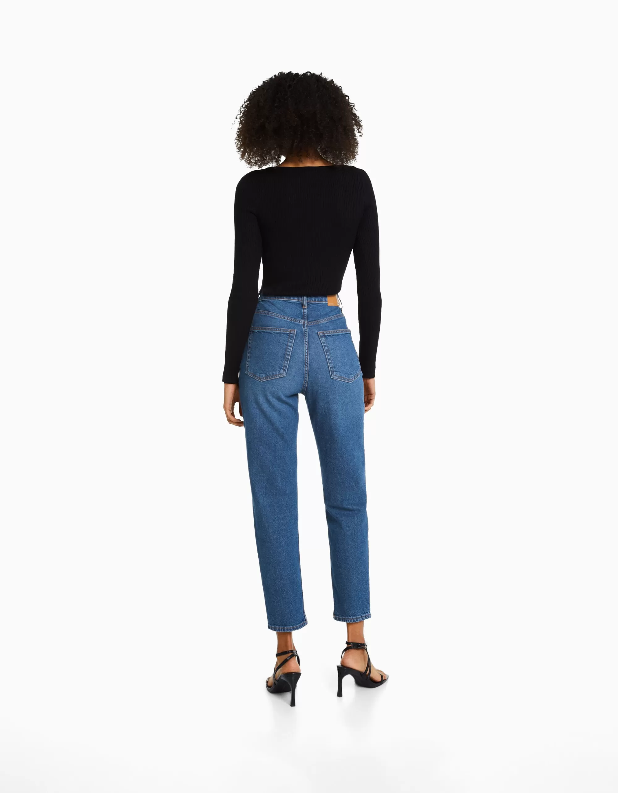 MUJER BERSHKA Jeans mom slim confort