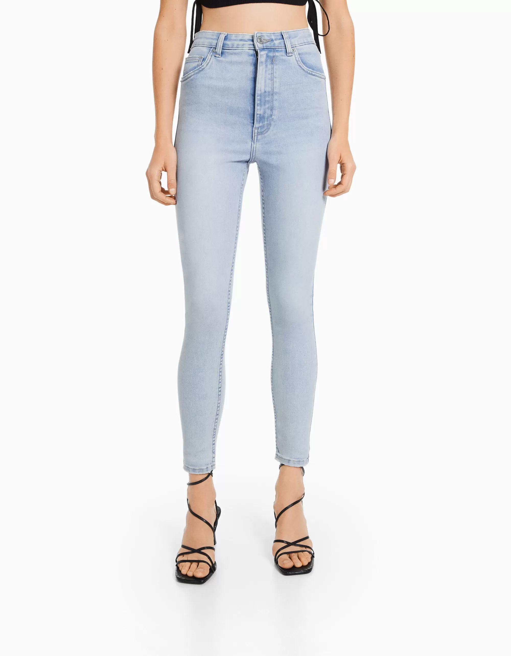 MUJER BERSHKA Jeans skinny super high waist