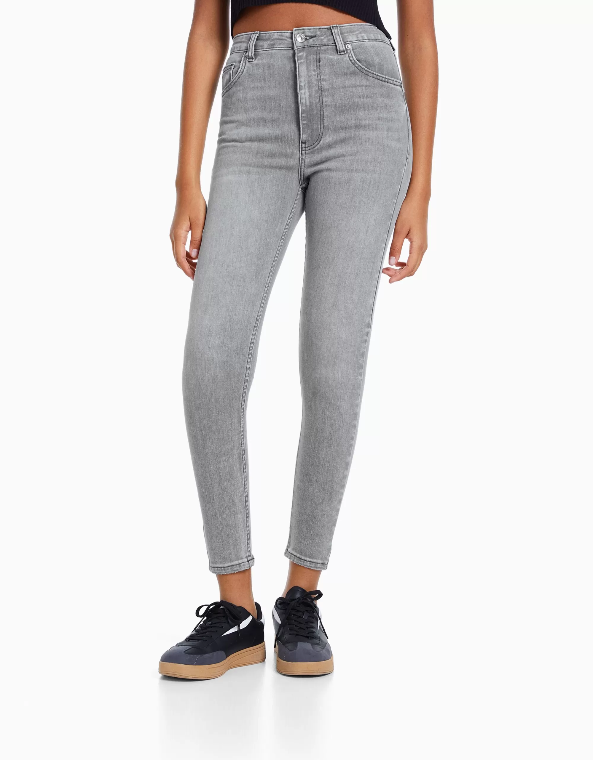 MUJER BERSHKA Jeans skinny super high waist