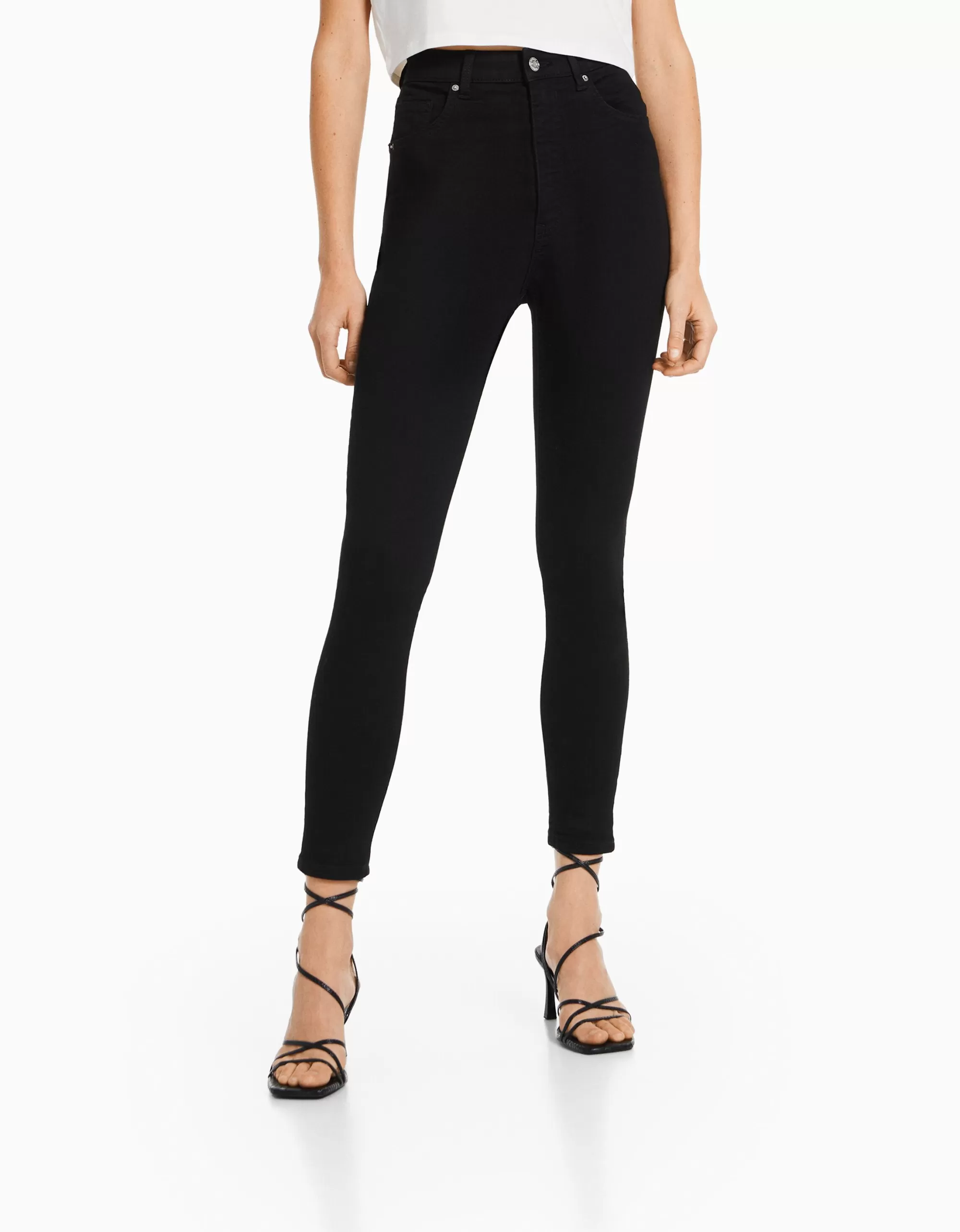 MUJER BERSHKA Jeans skinny super high waist