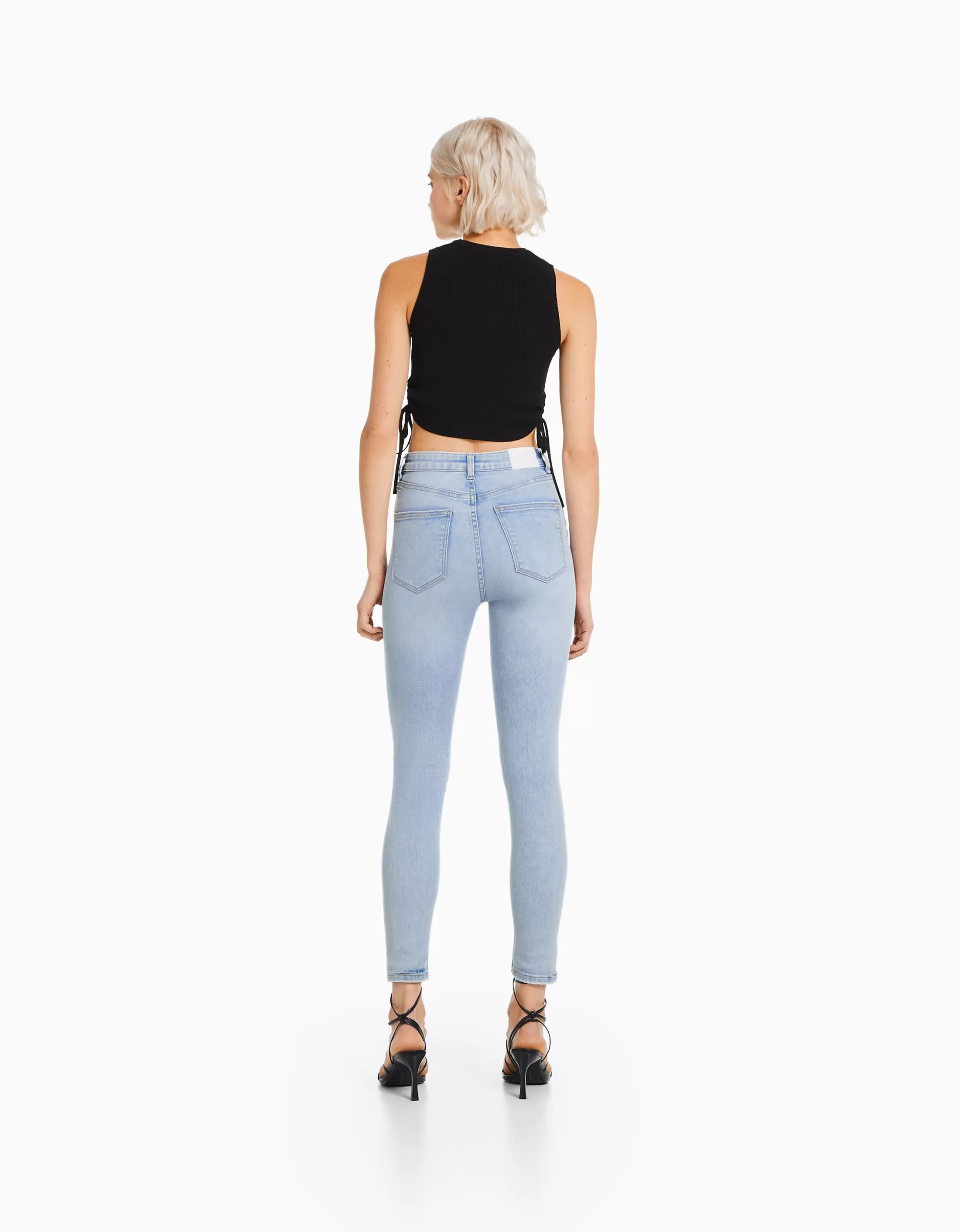 MUJER BERSHKA Jeans skinny super high waist