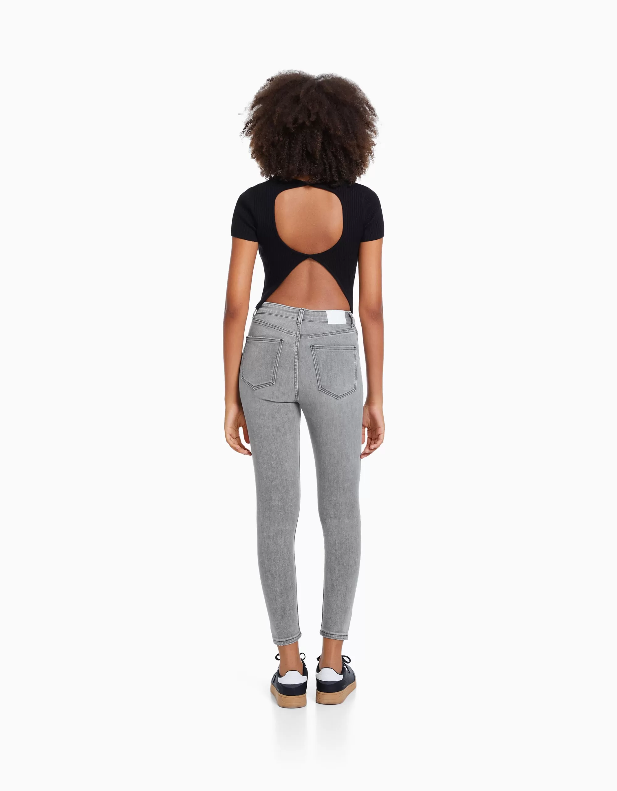 MUJER BERSHKA Jeans skinny super high waist