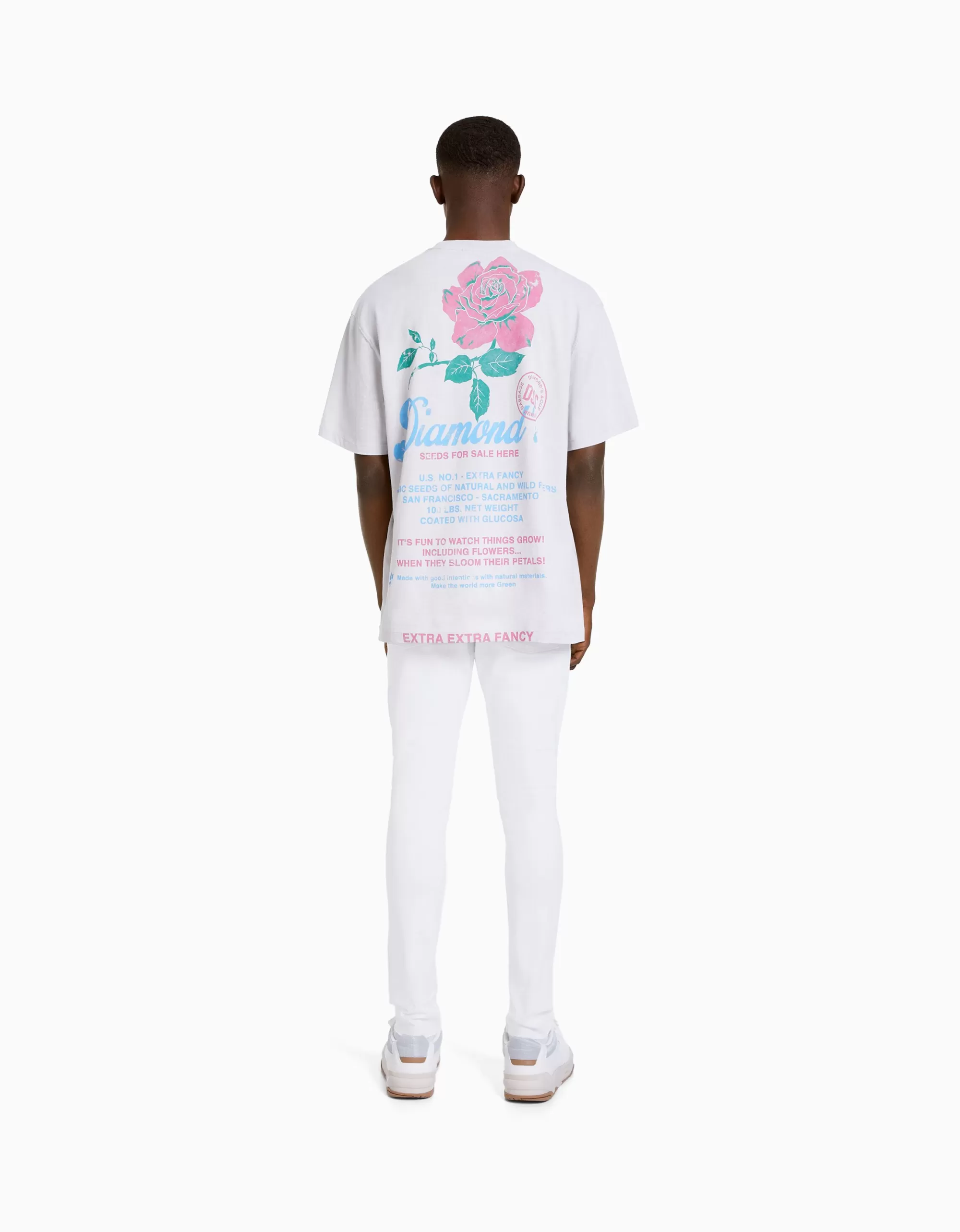 HOMBRE BERSHKA Jeans super skinny rotos