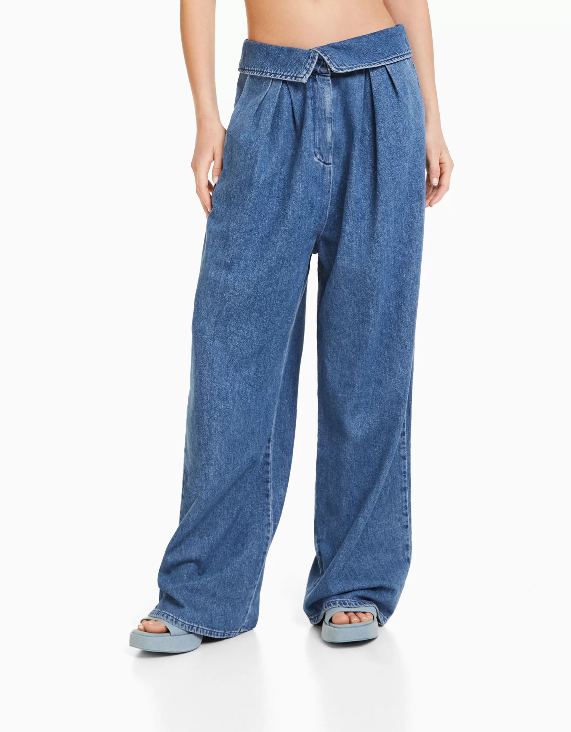 MUJER BERSHKA Jeans tailoring cintura
