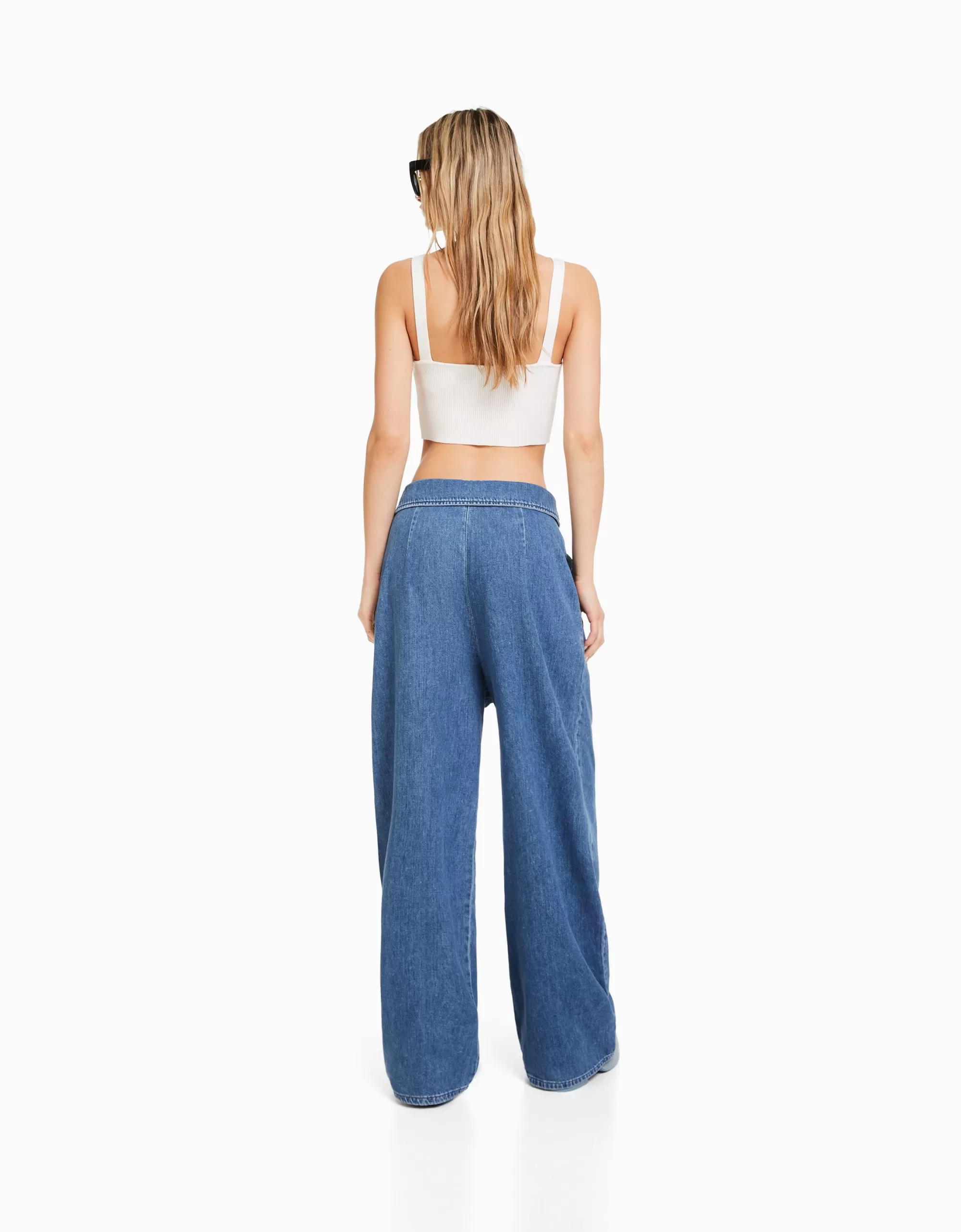 MUJER BERSHKA Jeans tailoring cintura