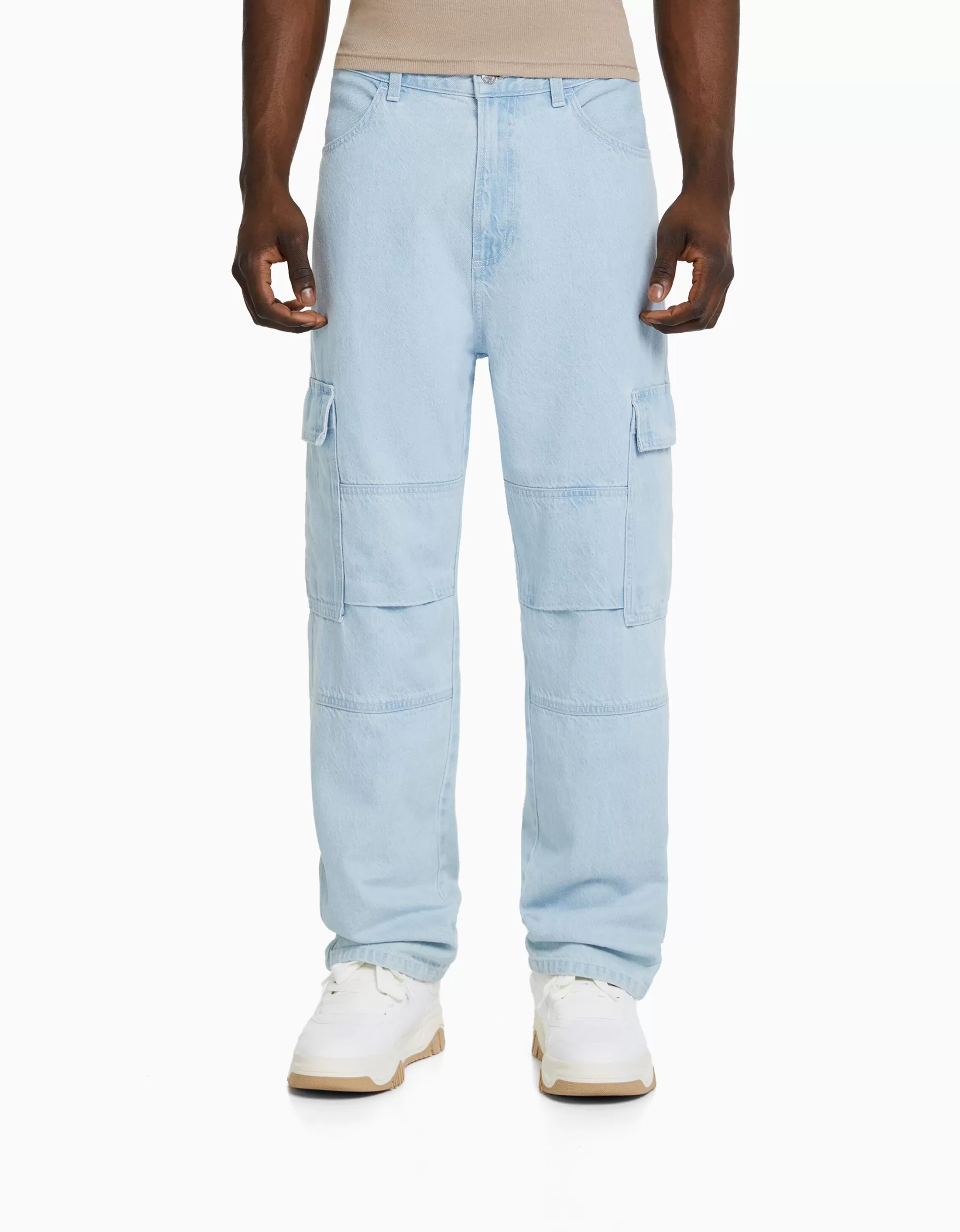 HOMBRE BERSHKA Jeans wide cargo
