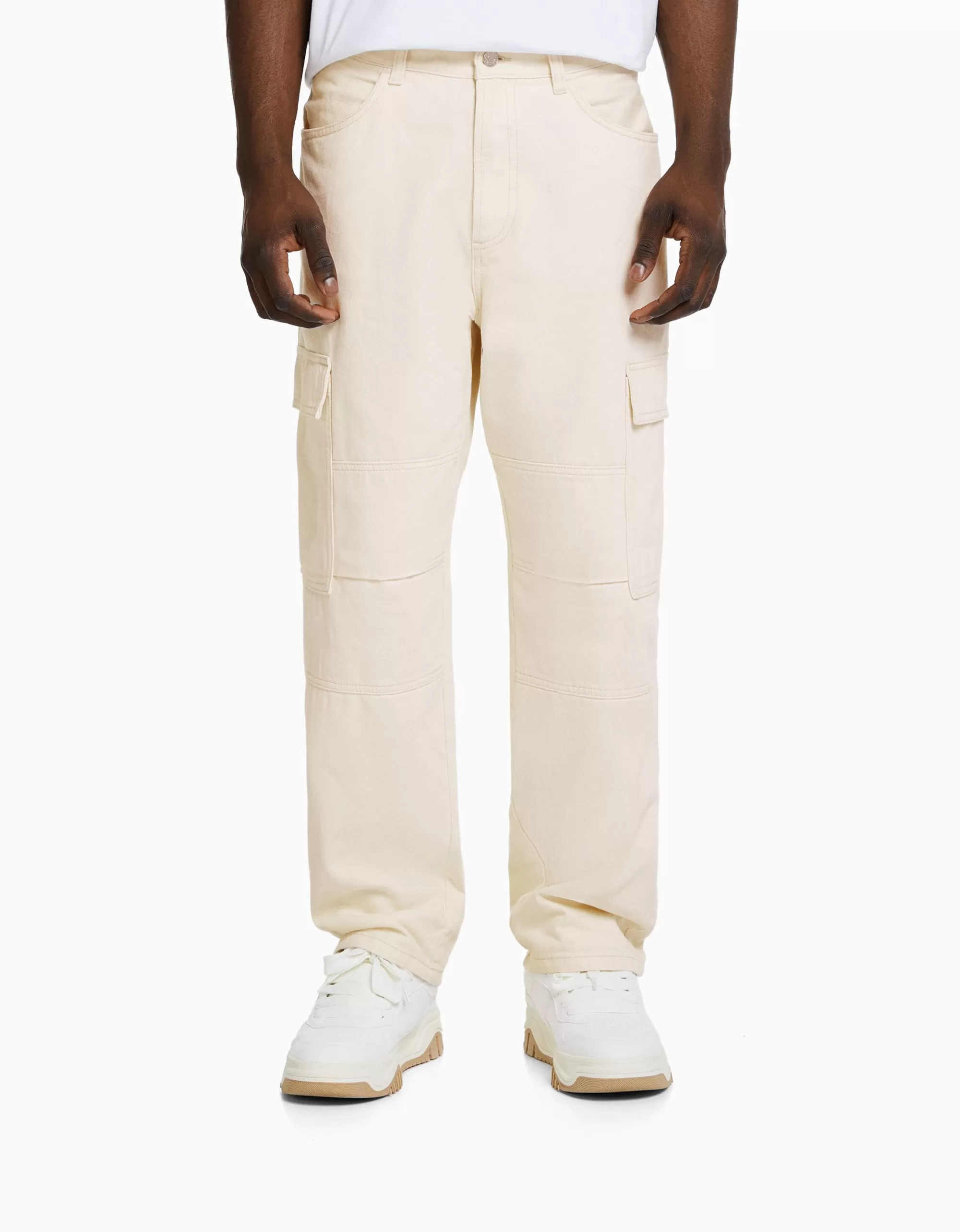 HOMBRE BERSHKA Jeans wide cargo