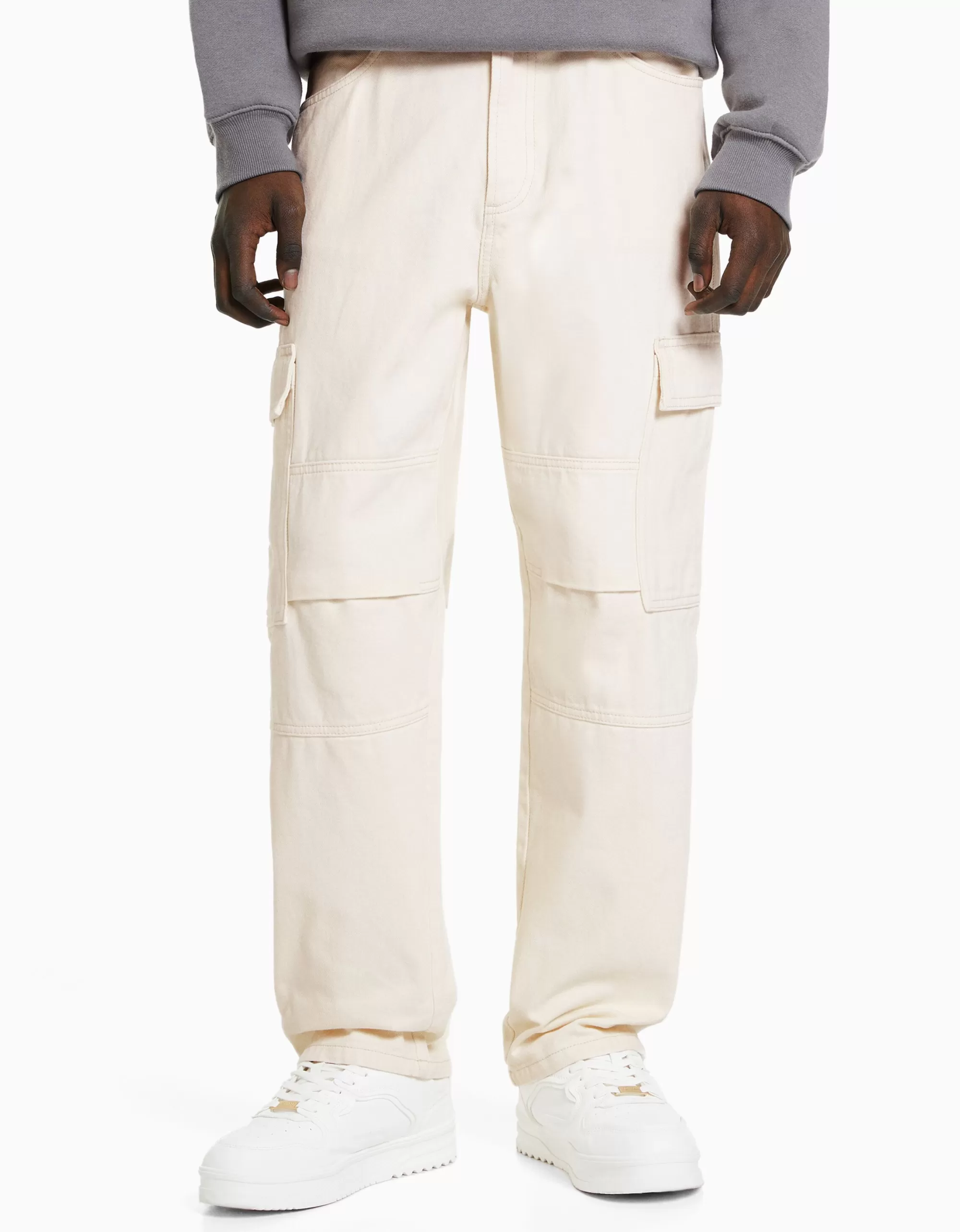 HOMBRE BERSHKA Jeans wide cargo