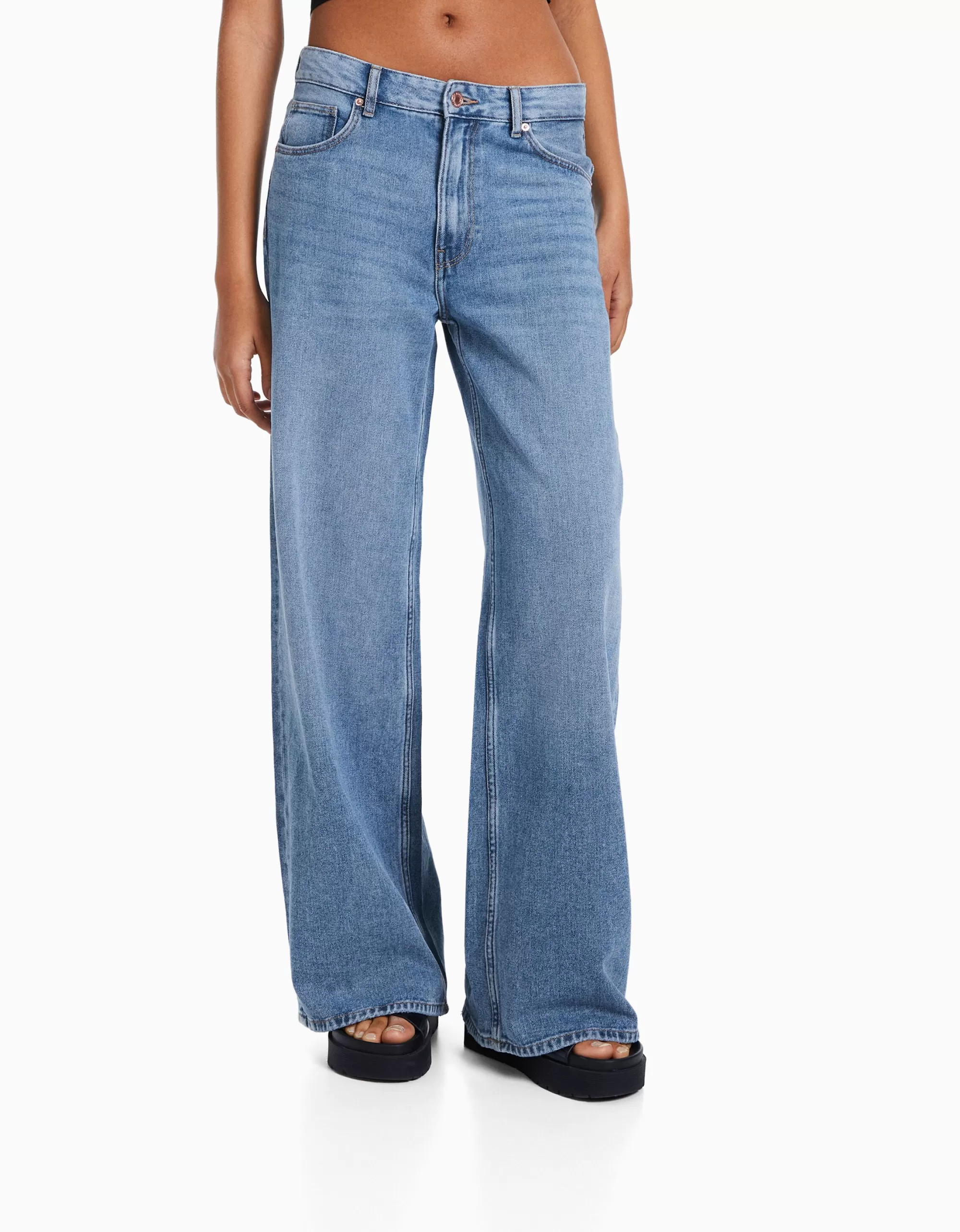 MUJER BERSHKA Jeans wide leg
