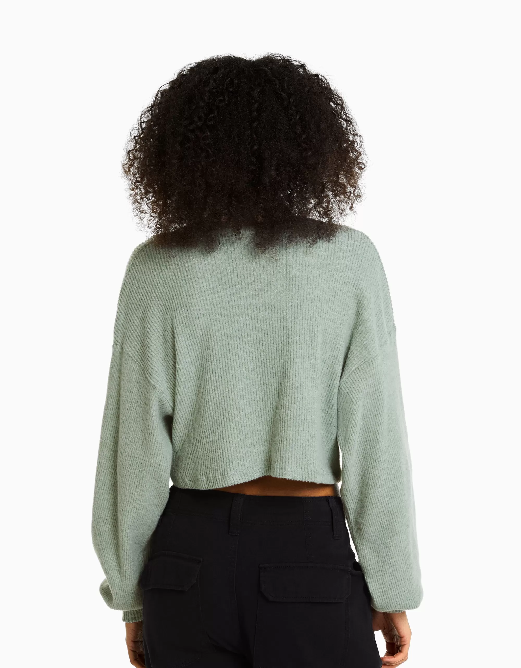 MUJER BERSHKA Jersey cropped