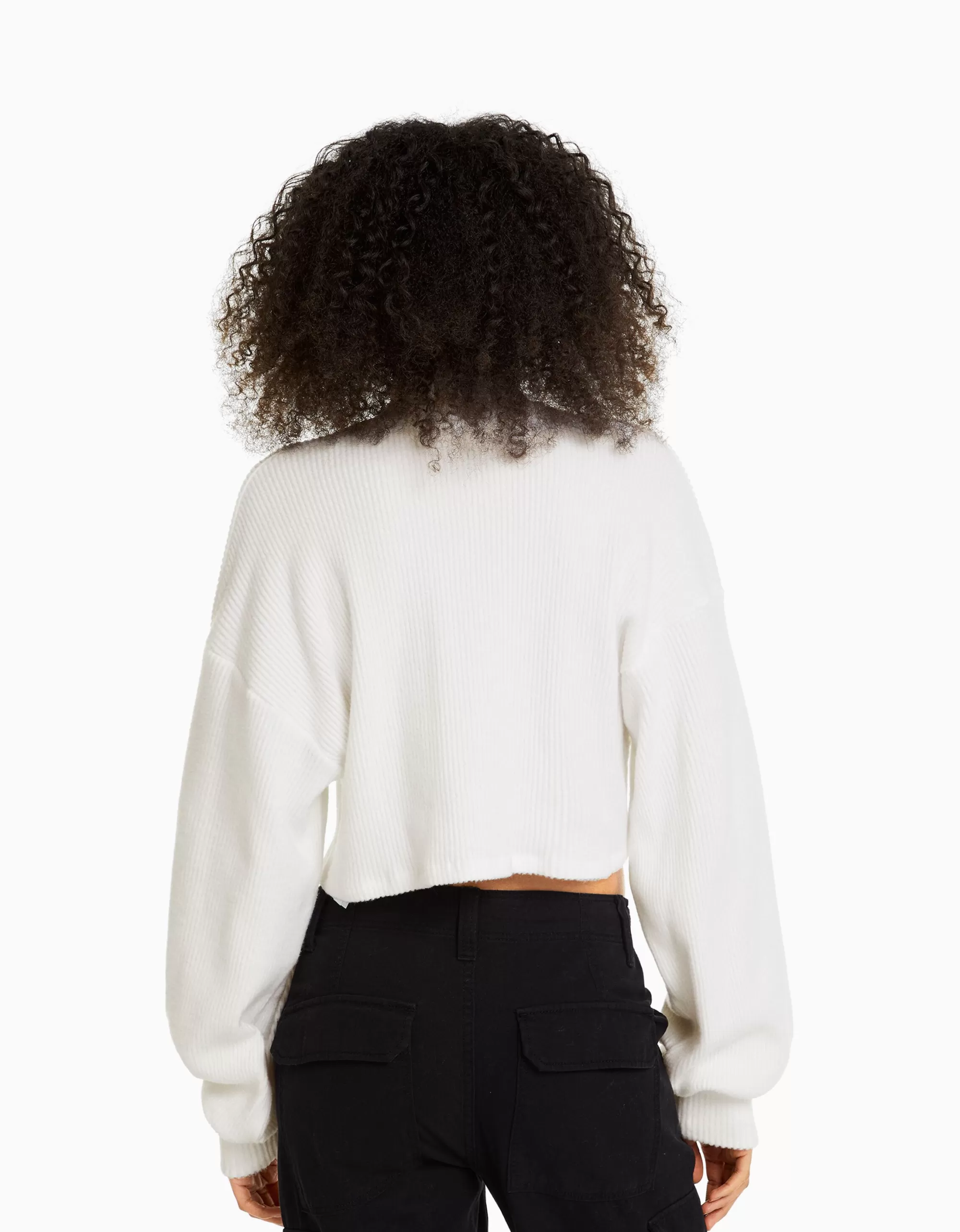 MUJER BERSHKA Jersey cropped