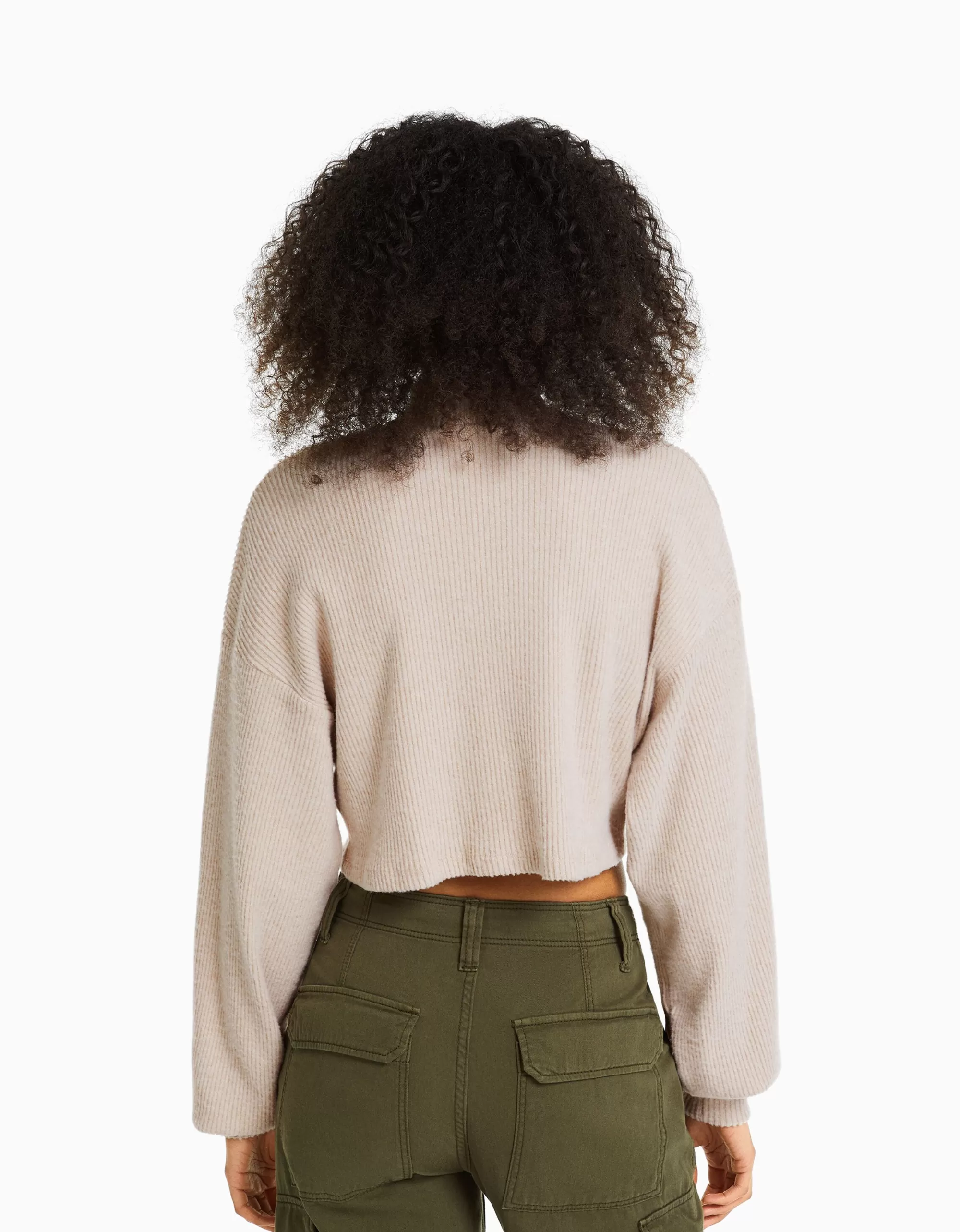 MUJER BERSHKA Jersey cropped