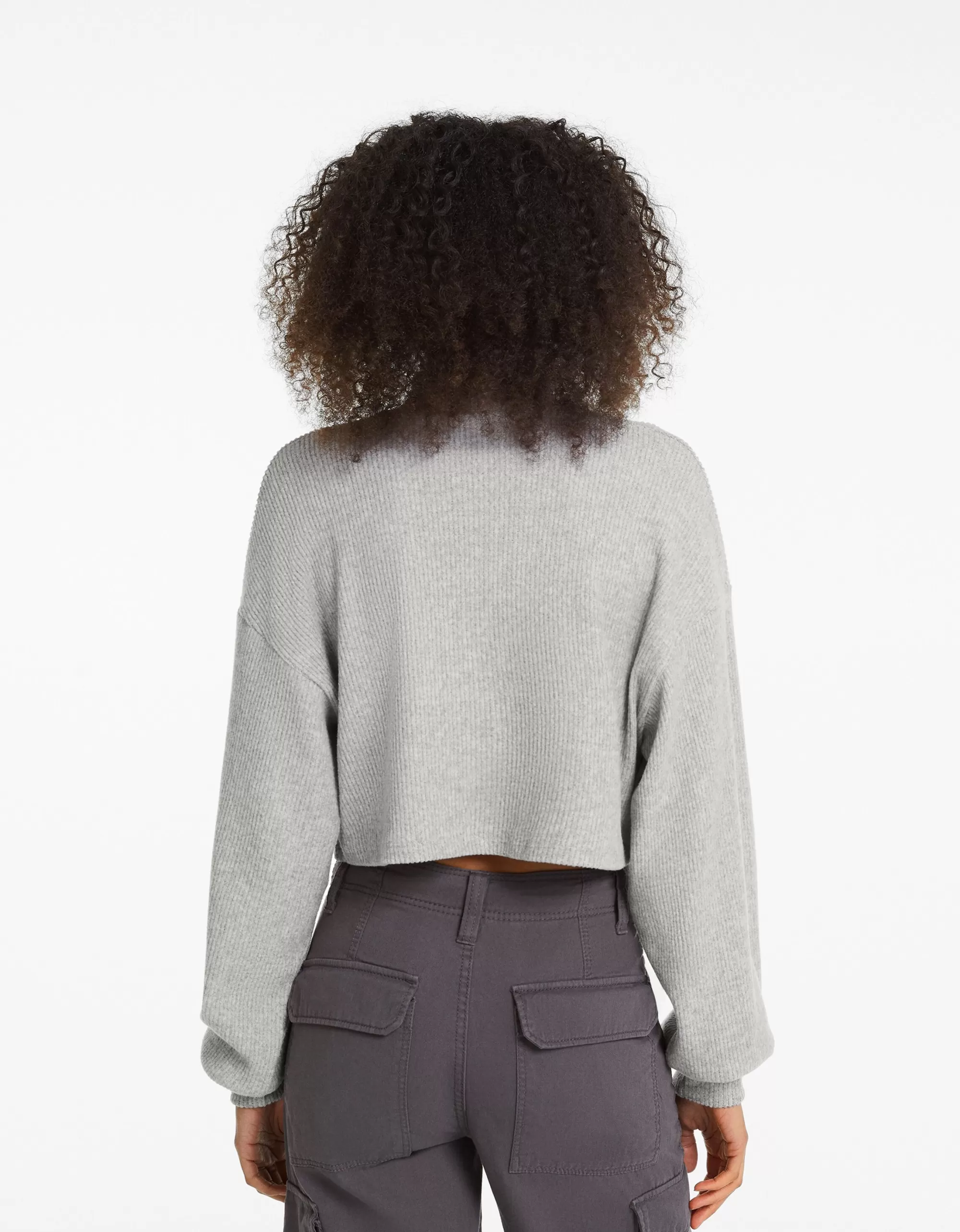 MUJER BERSHKA Jersey cropped
