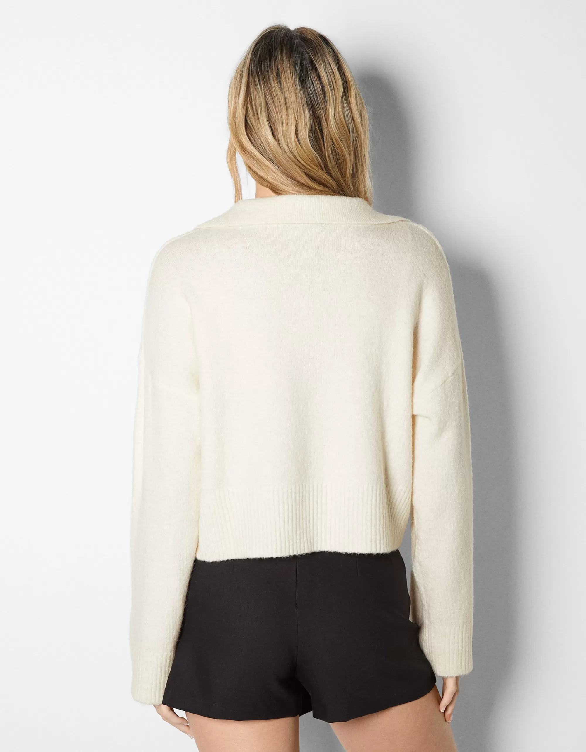 MUJER BERSHKA Jersey cuello polo