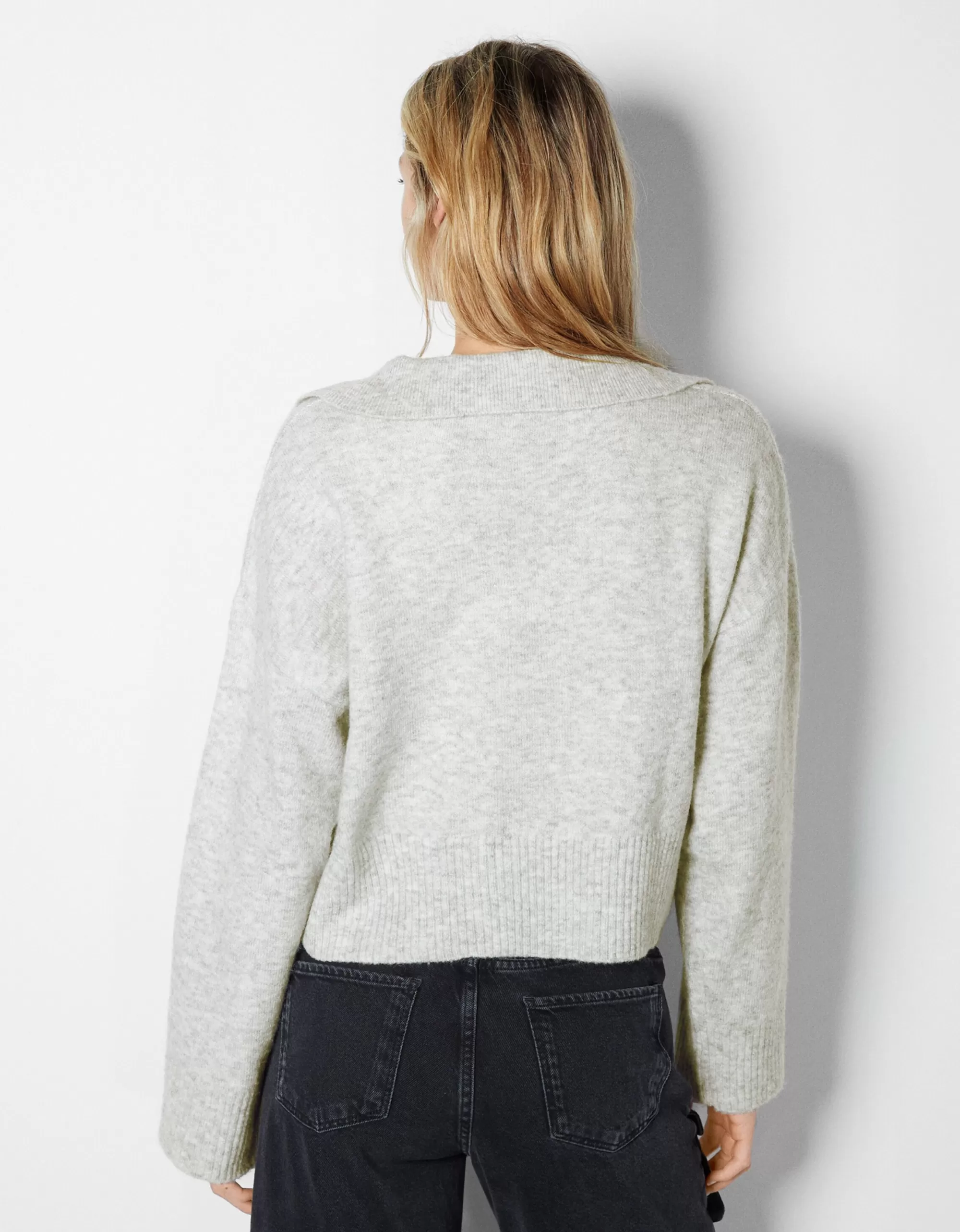 MUJER BERSHKA Jersey cuello polo