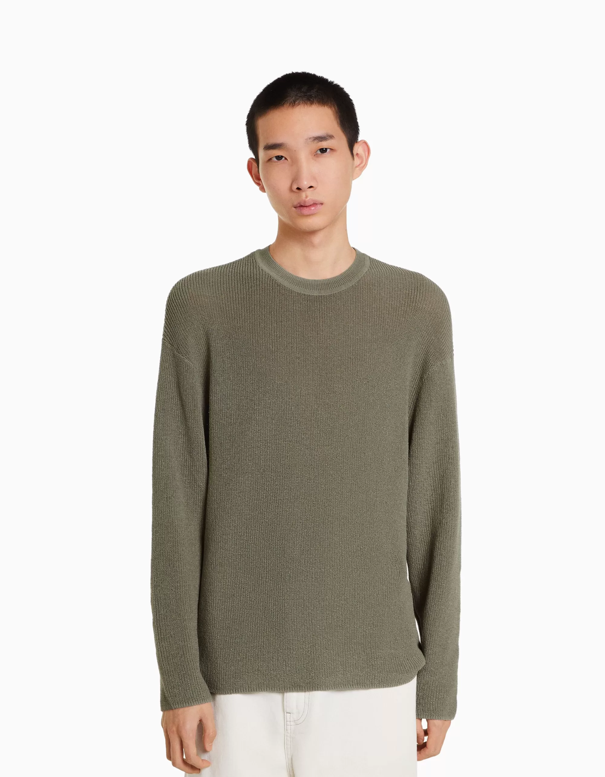 HOMBRE BERSHKA Jersey cuello redondo