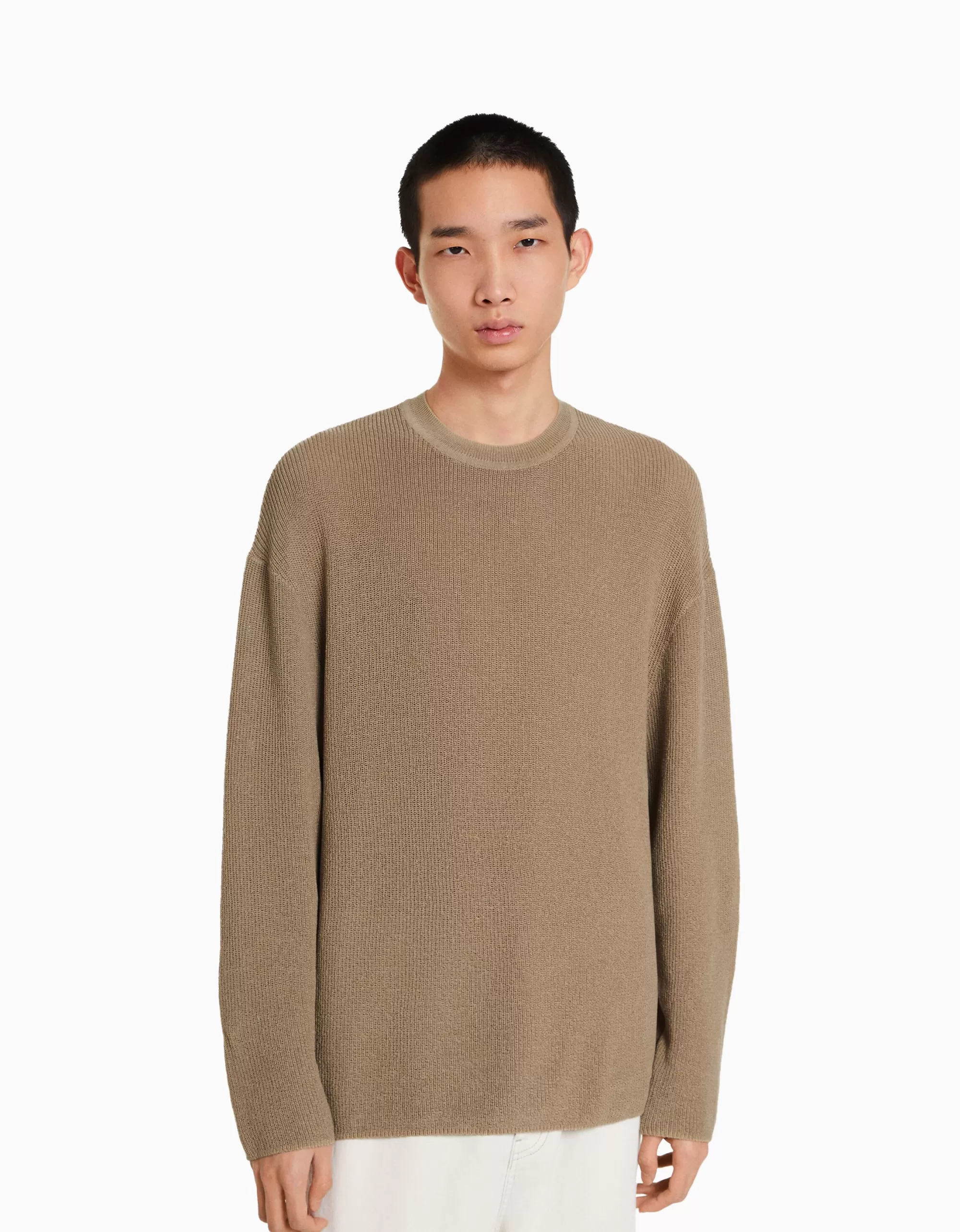 HOMBRE BERSHKA Jersey cuello redondo