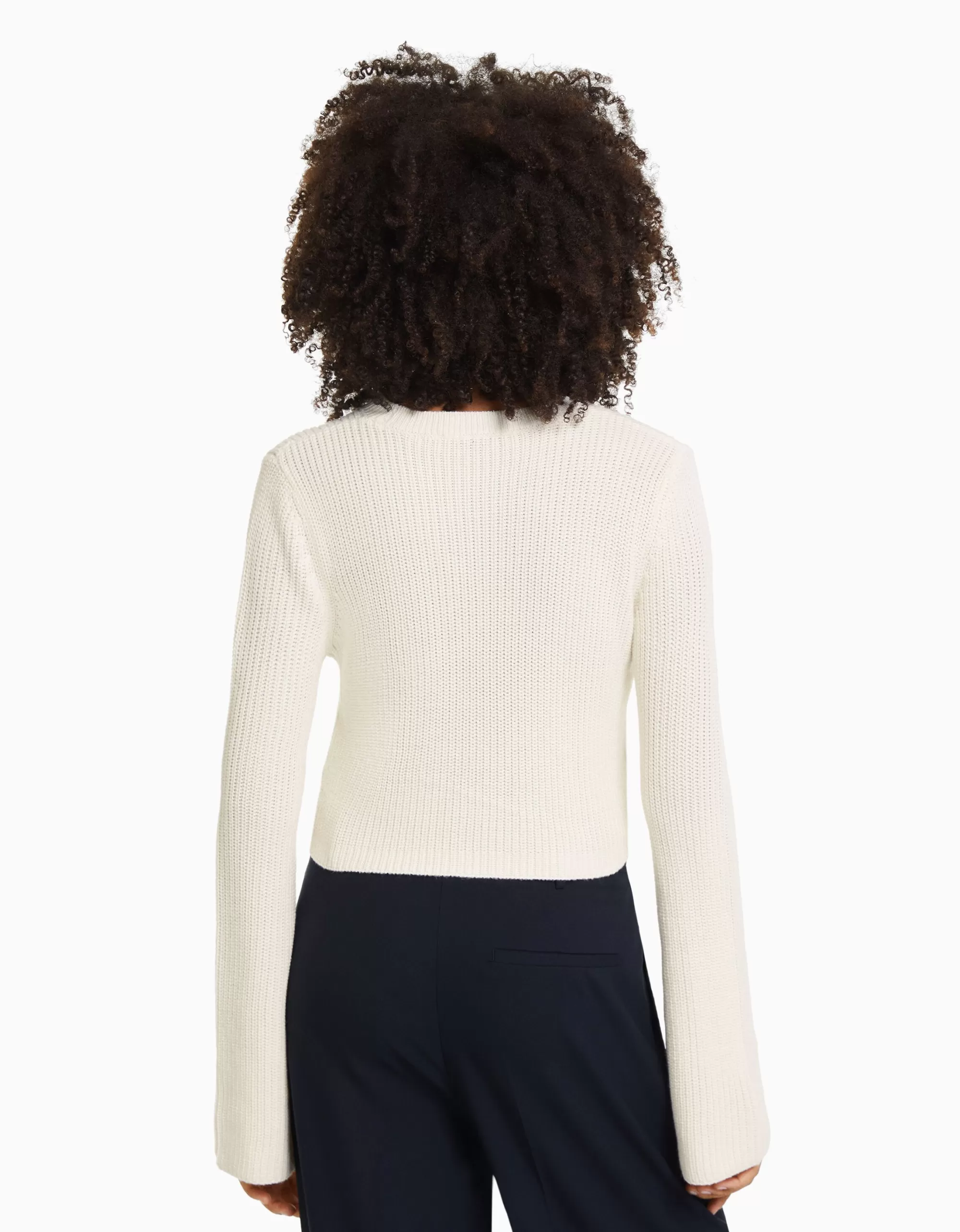 MUJER BERSHKA Jersey cuello redondo
