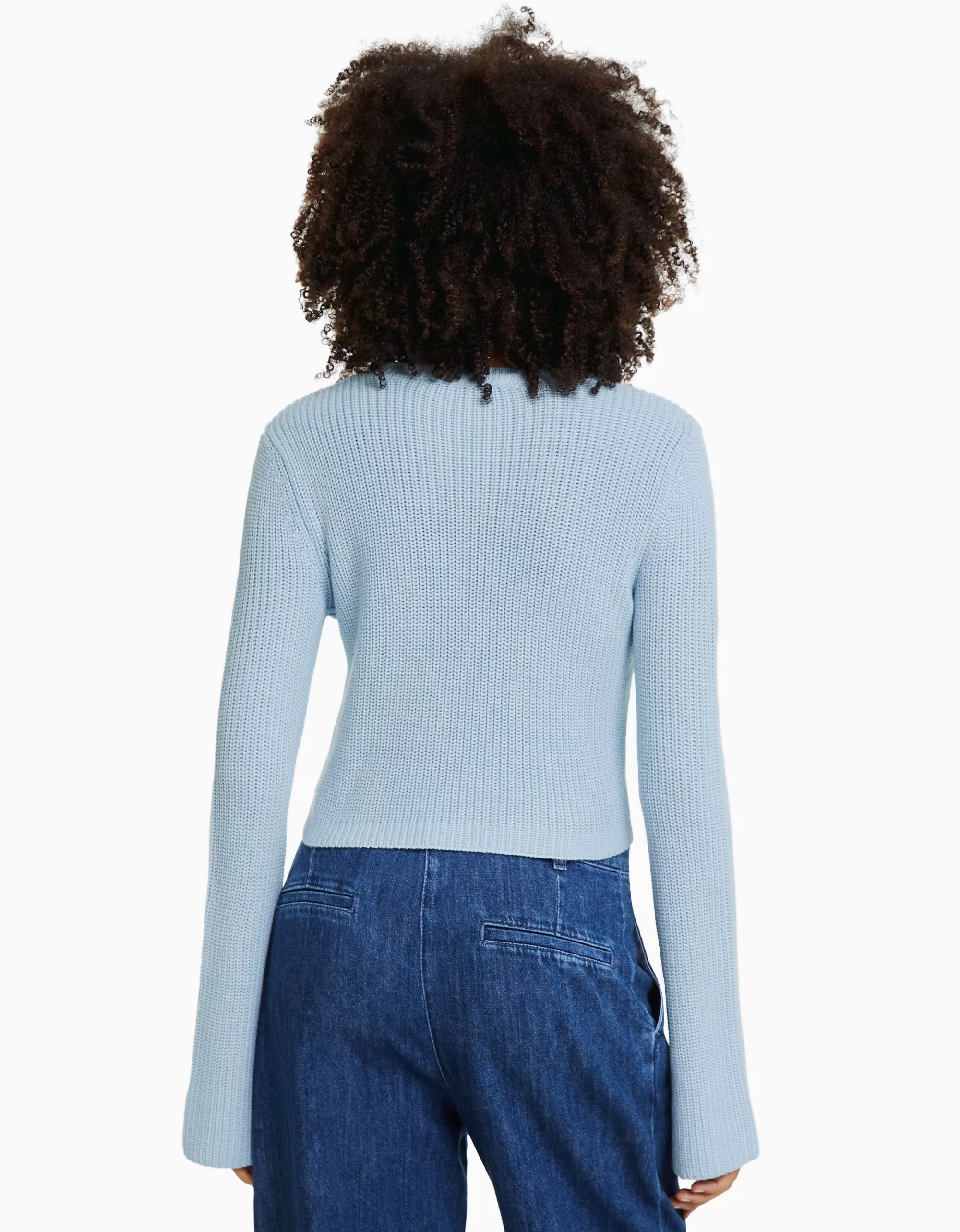 MUJER BERSHKA Jersey cuello redondo