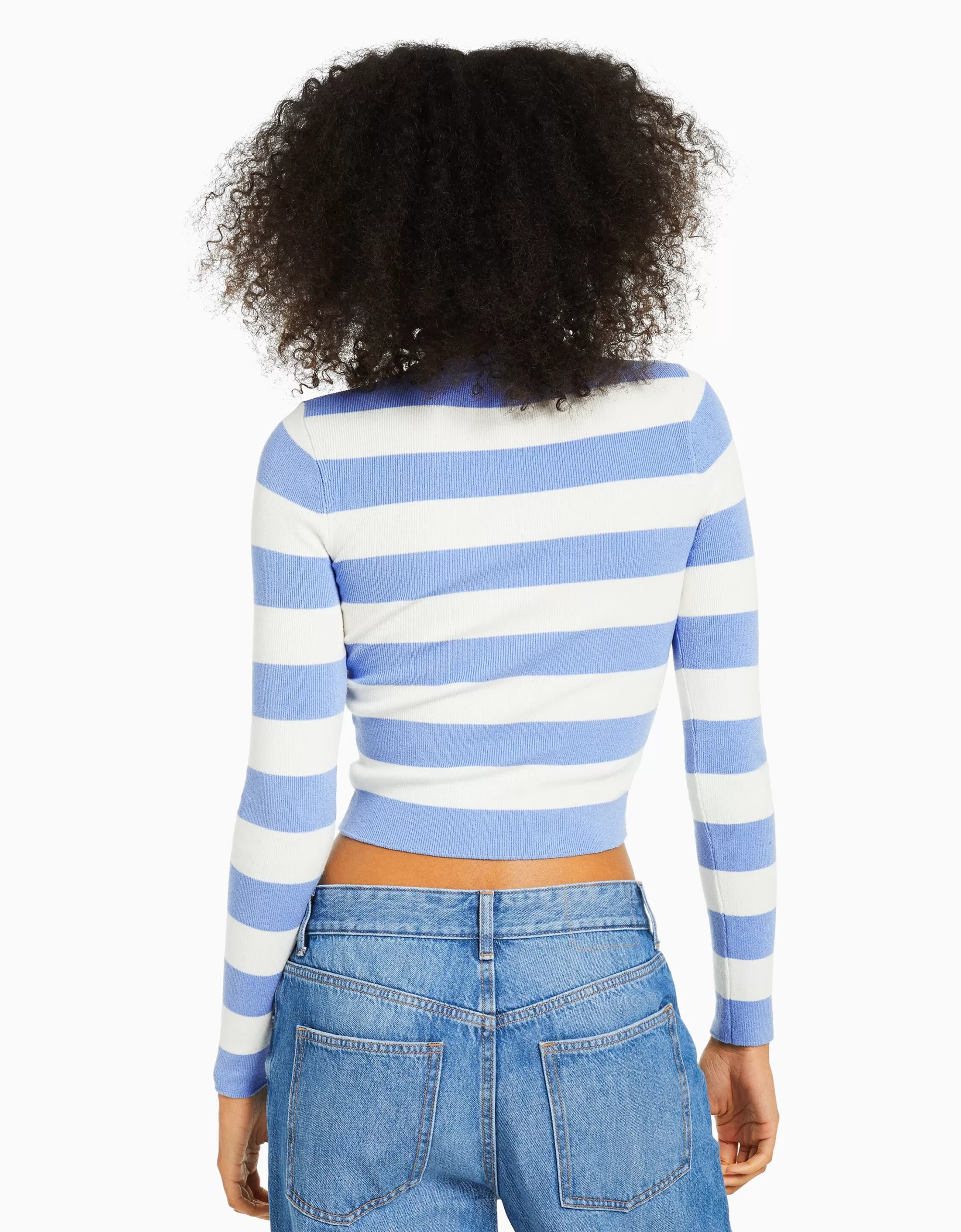 MUJER BERSHKA Jersey cuello redondo