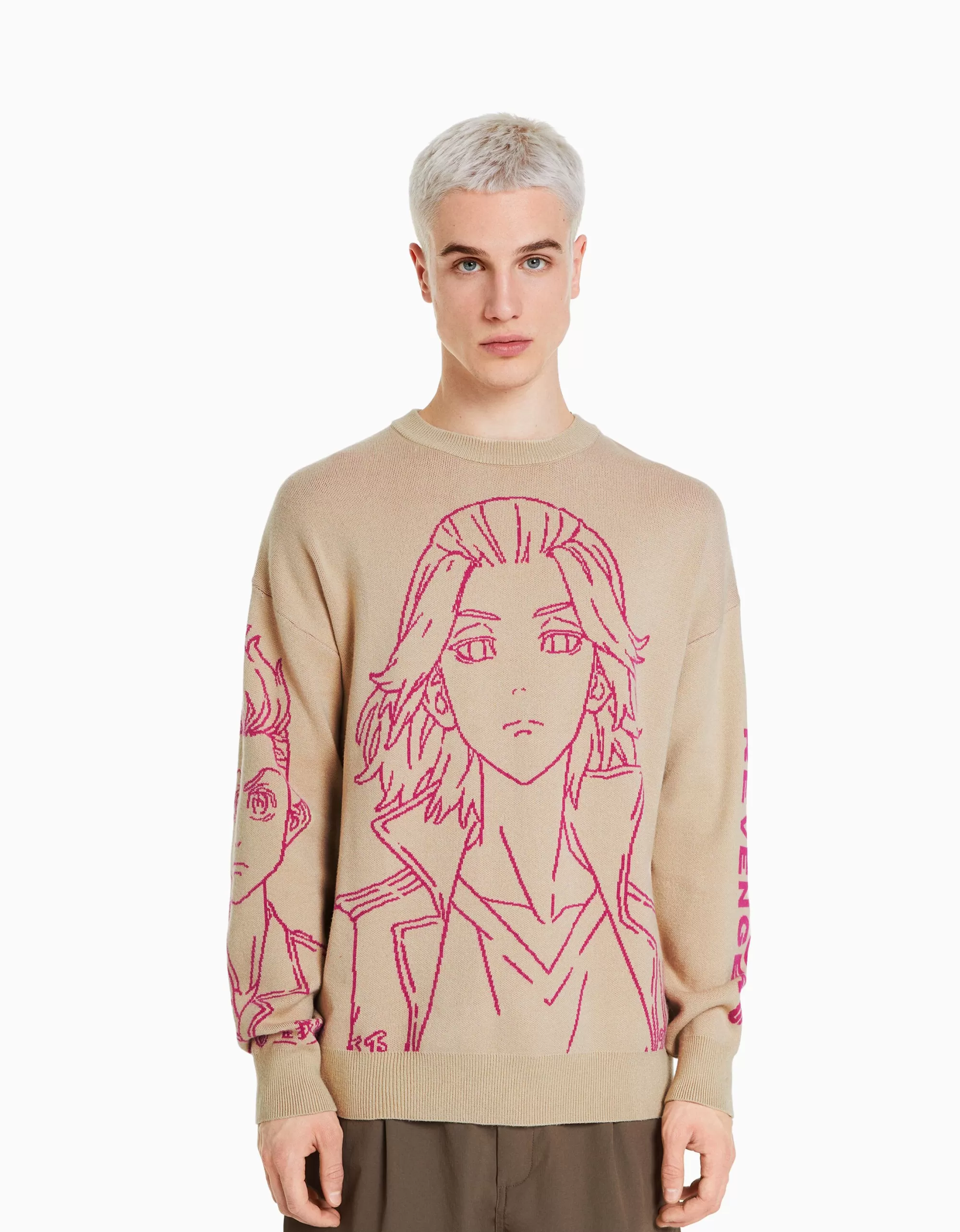HOMBRE BERSHKA Jersey print TOKYO REVENGERS