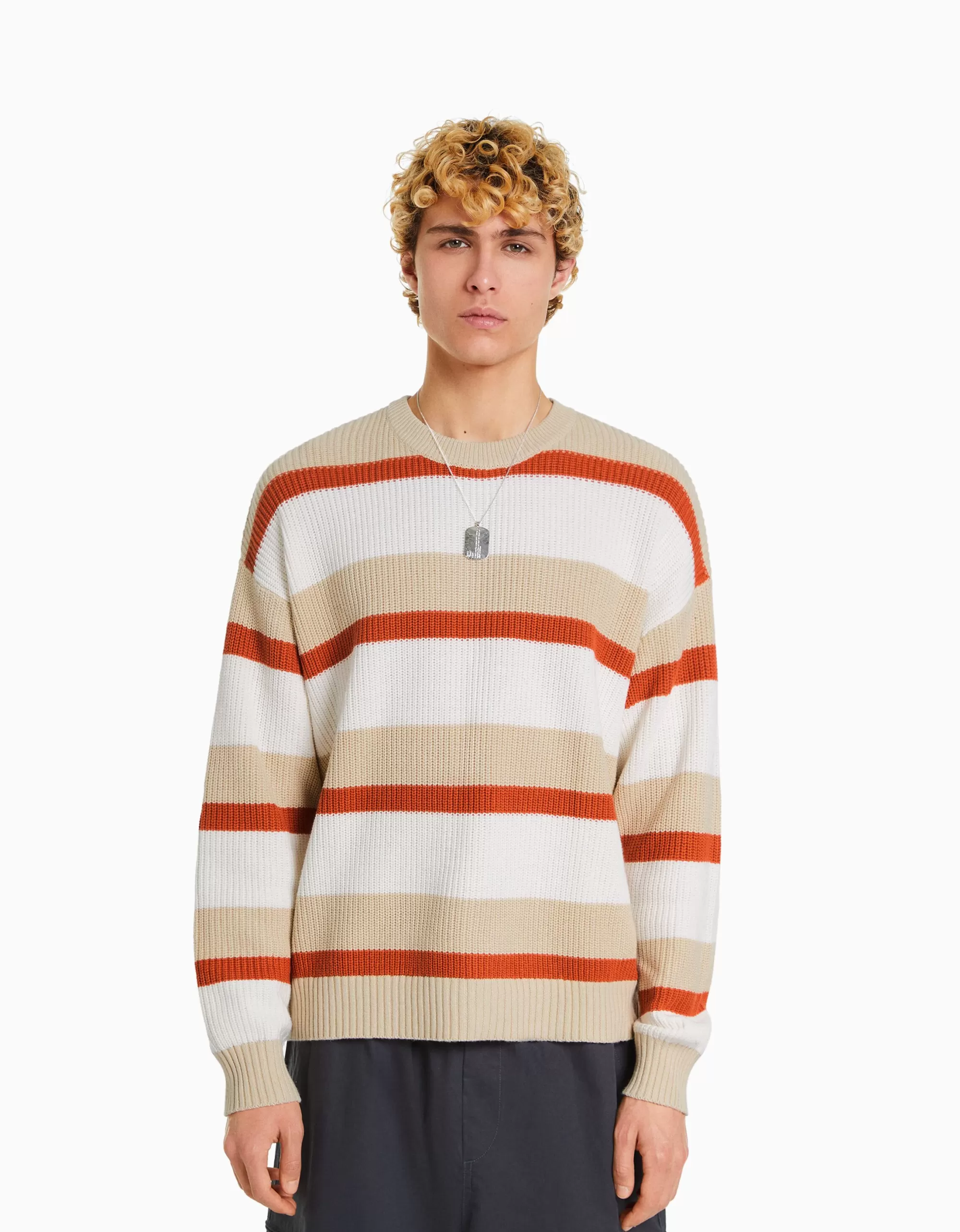 HOMBRE BERSHKA Jersey raya horizontal