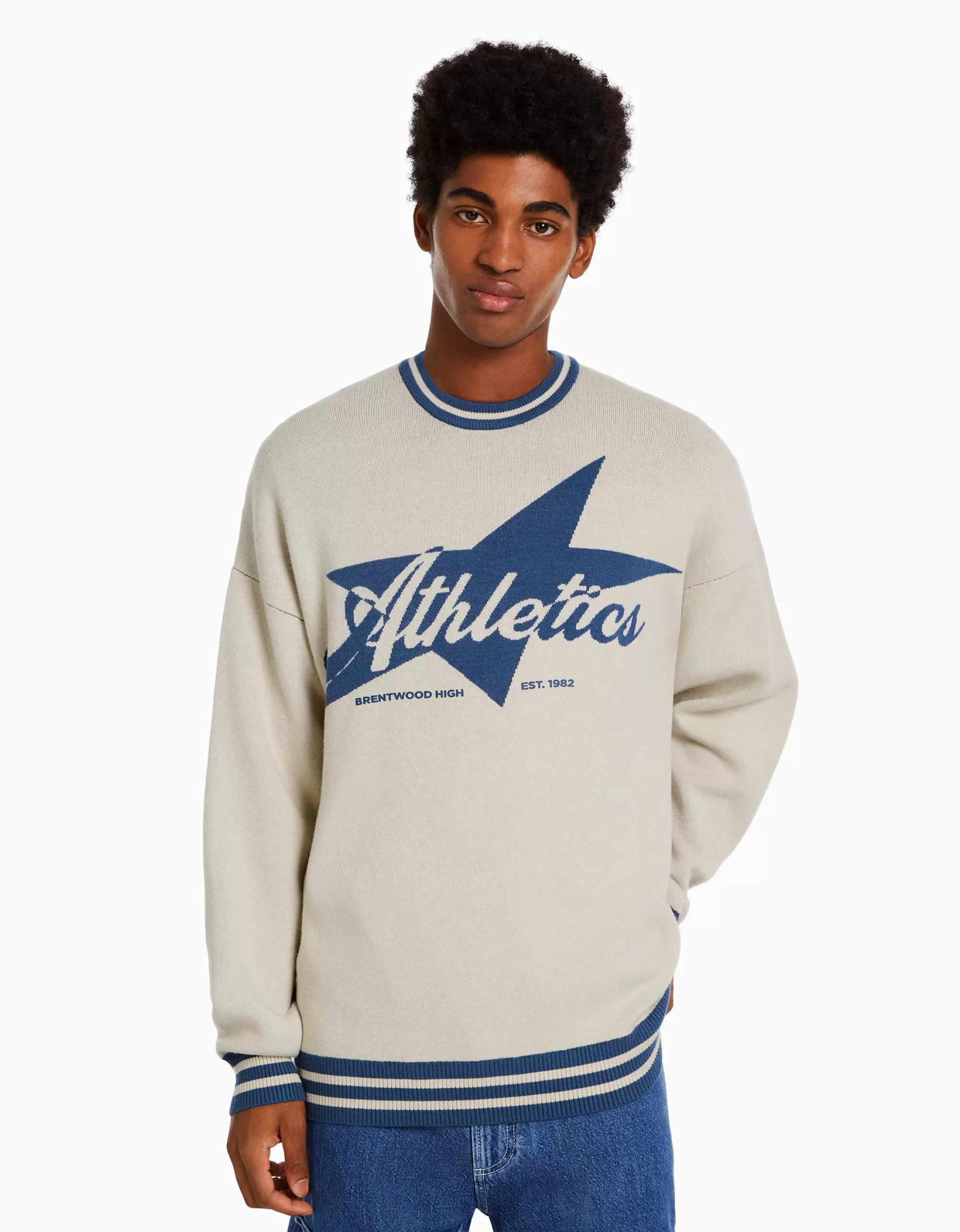 HOMBRE BERSHKA Jersey varsity