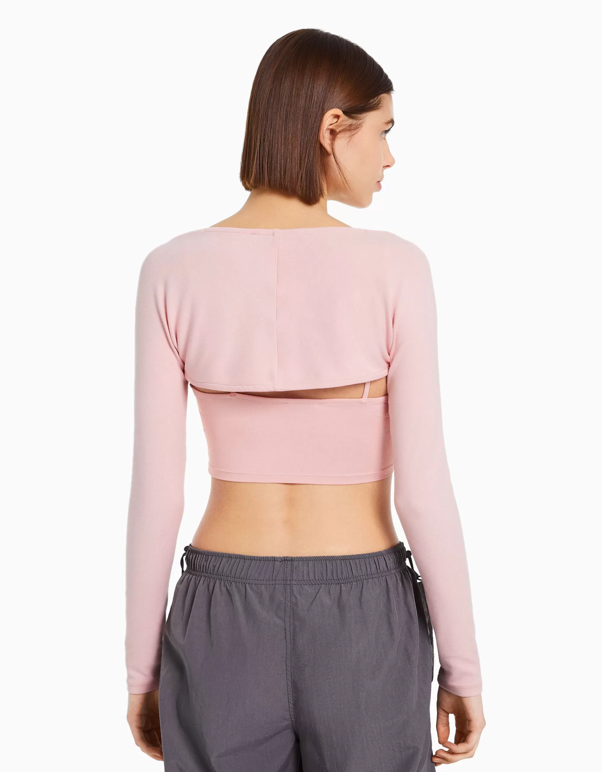 MUJER BERSHKA Manguitos básicos