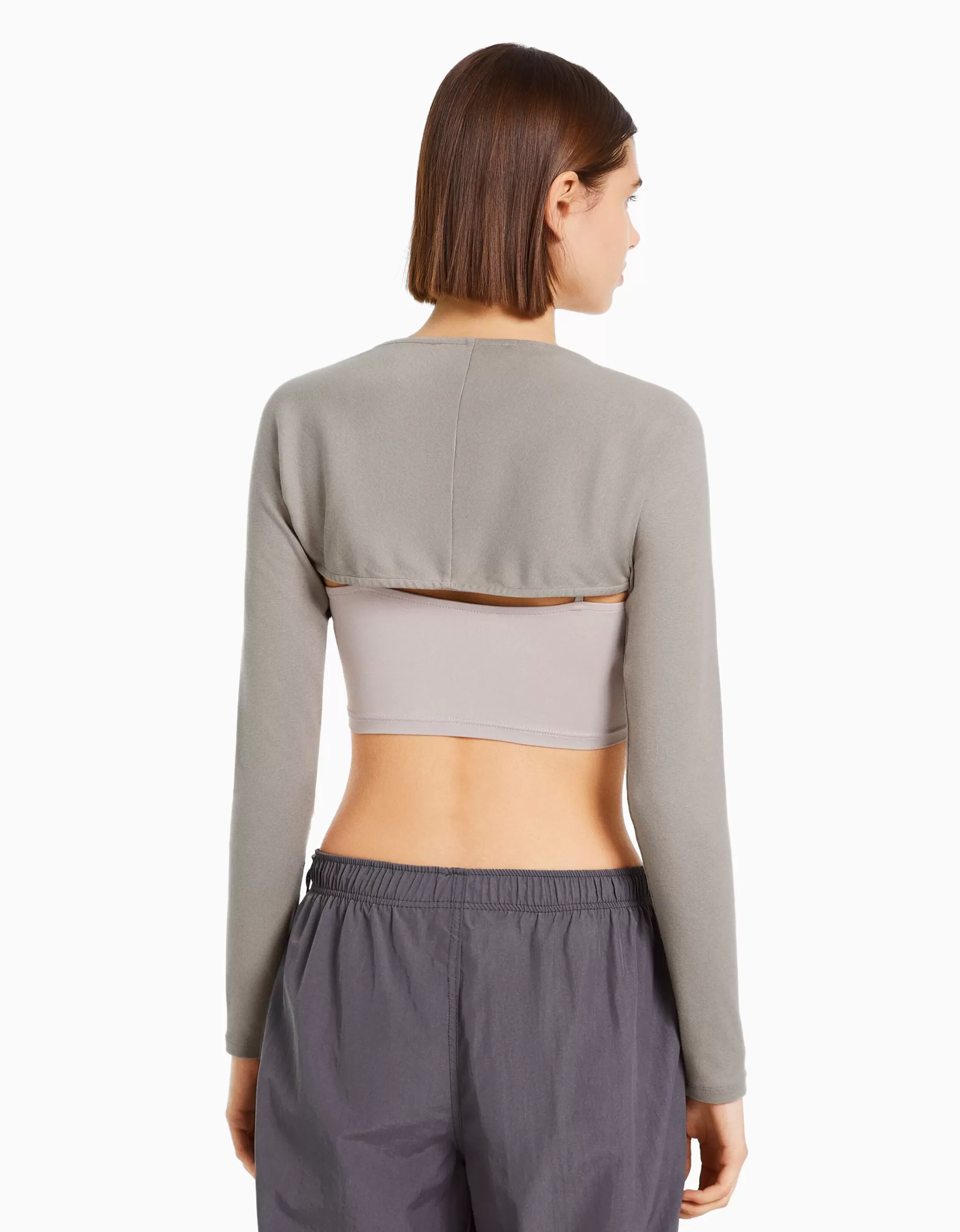 MUJER BERSHKA Manguitos básicos