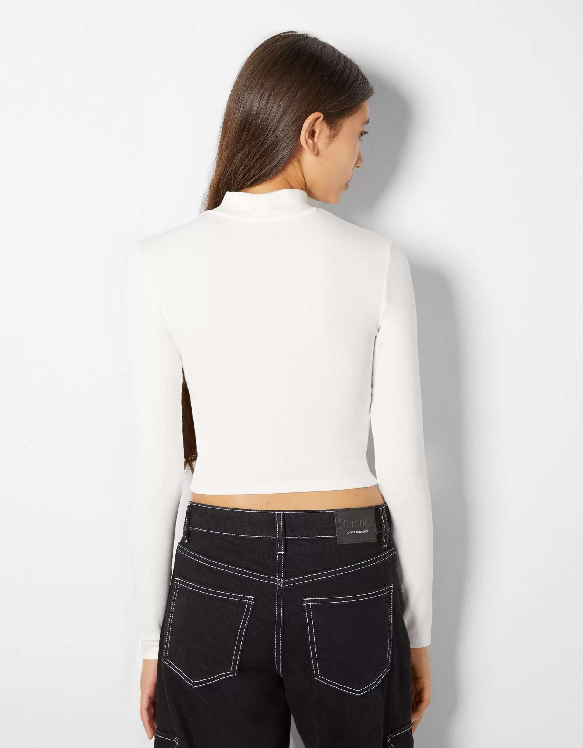 MUJER BERSHKA Pack 2 camisetas manga larga cuello alto