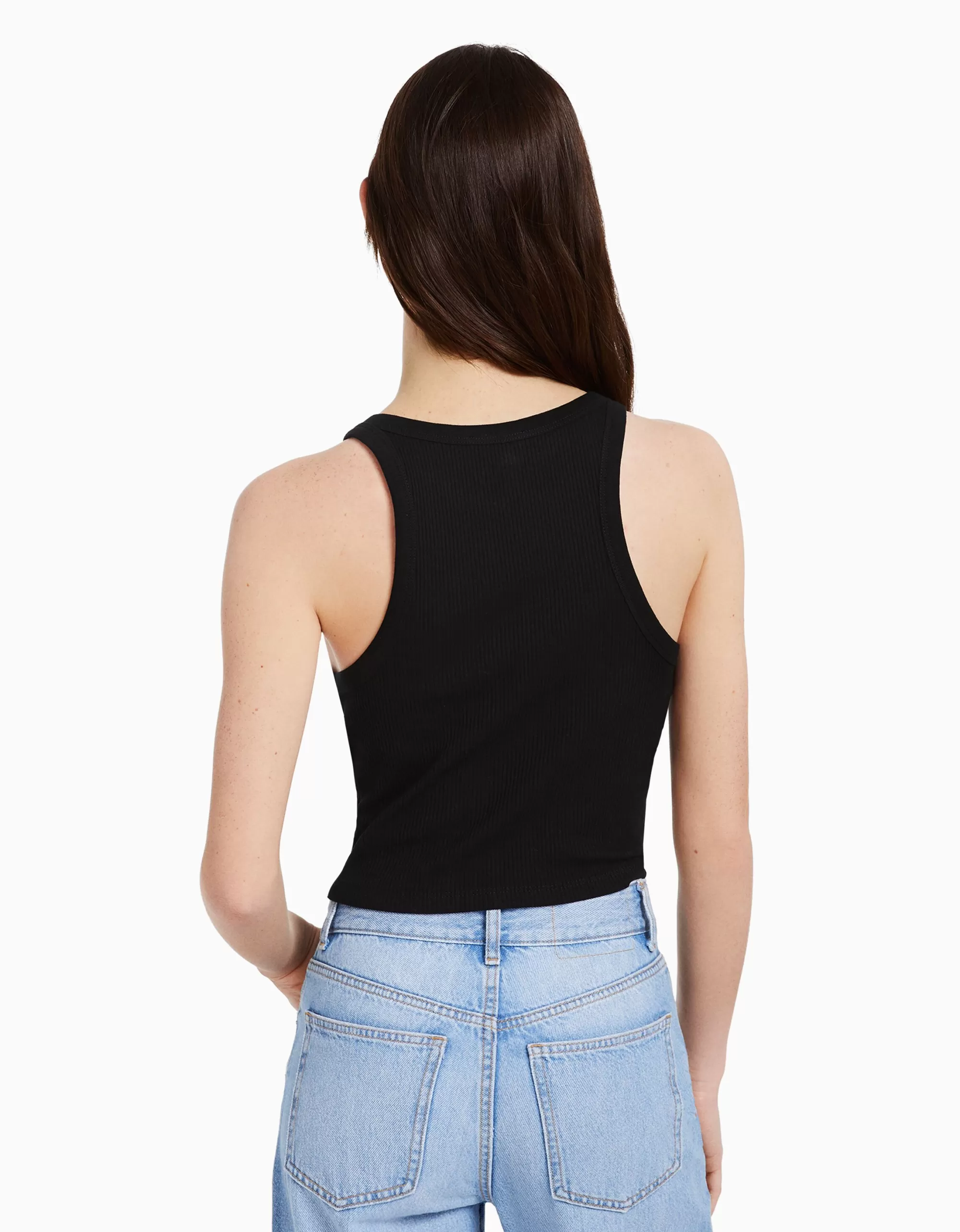 MUJER BERSHKA Pack 2 camisetas sin mangas rib