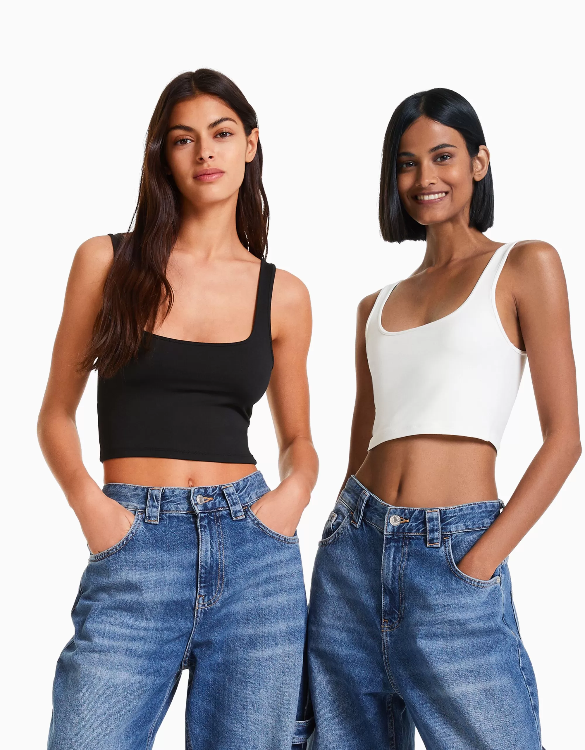 MUJER BERSHKA Pack 2 tops