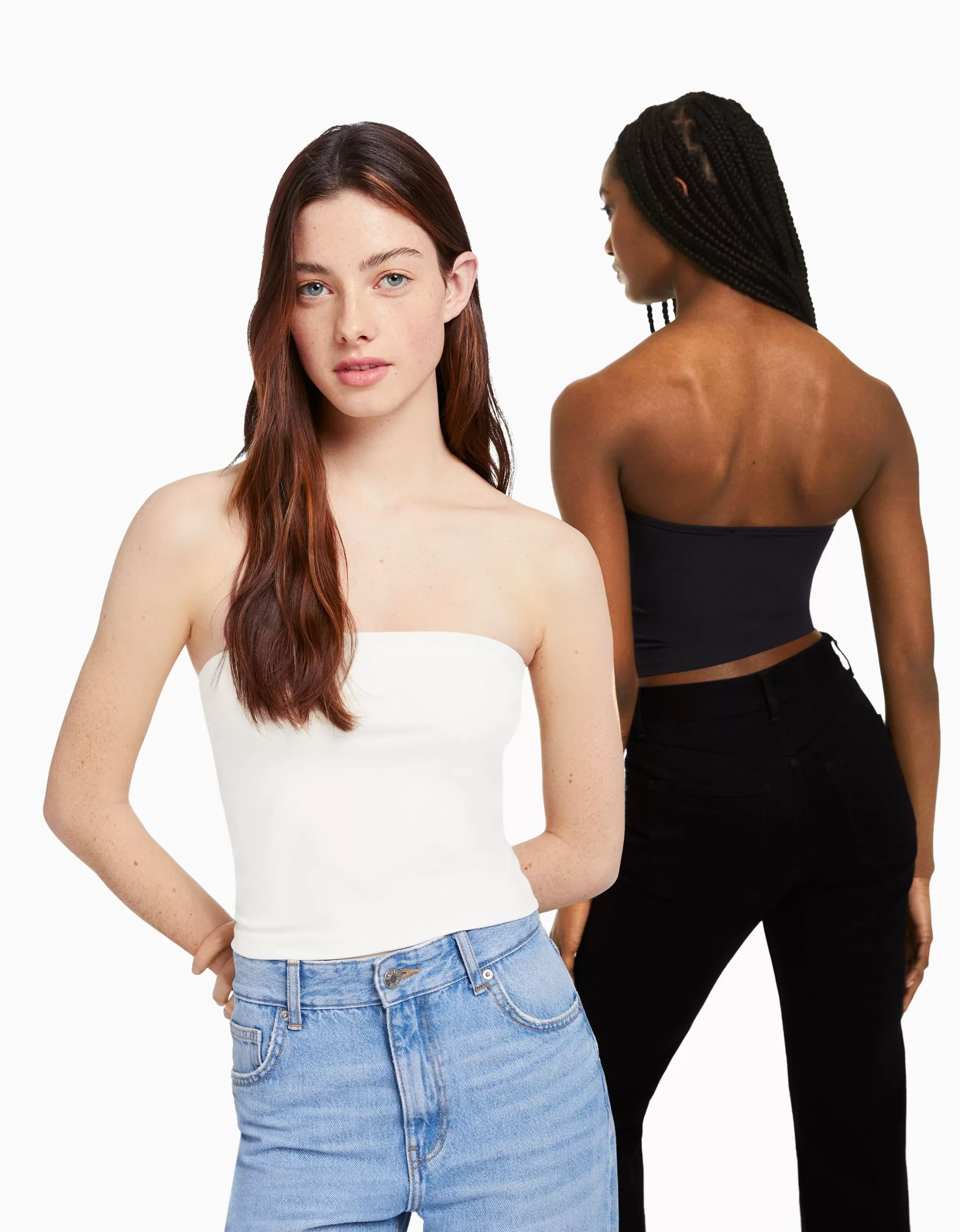 MUJER BERSHKA Pack 2 tops bandeau