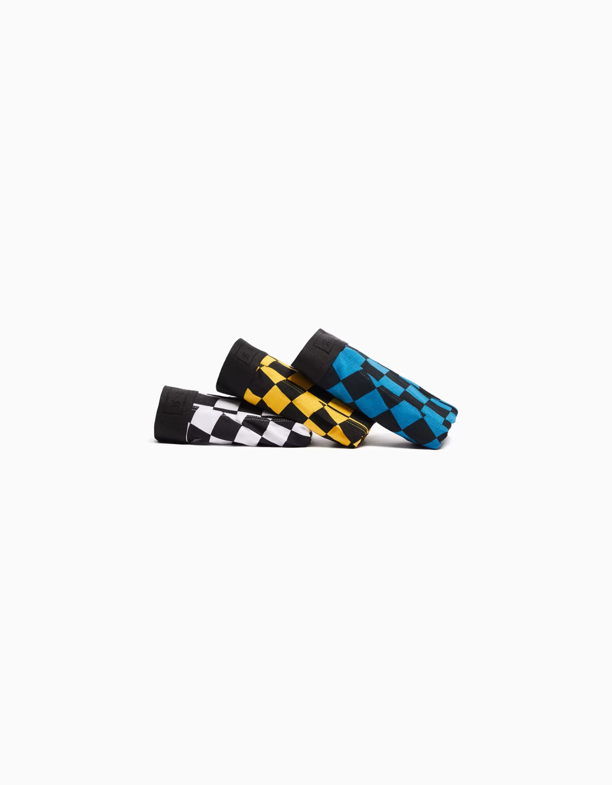 HOMBRE BERSHKA Pack 3 boxers print damero