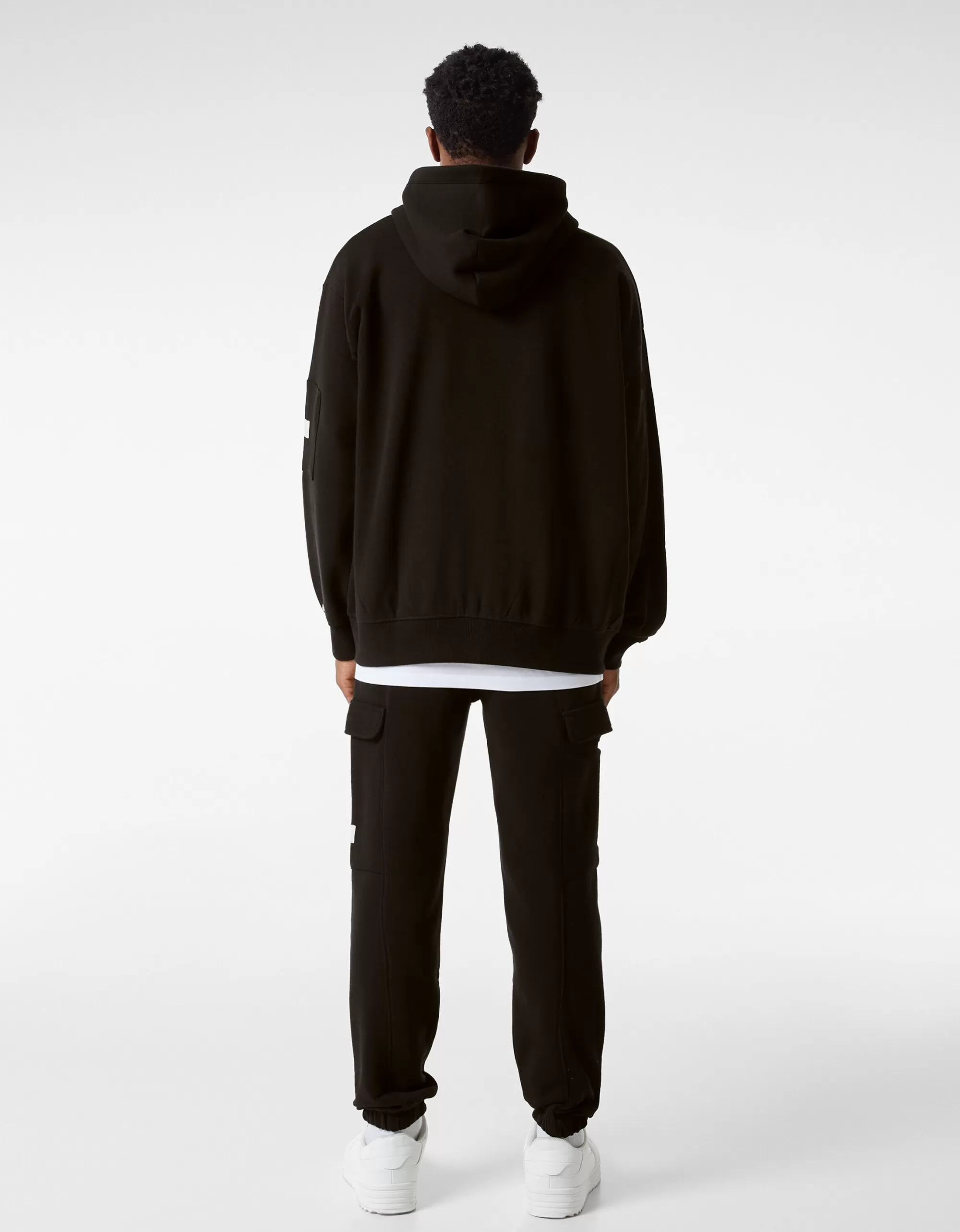 HOMBRE BERSHKA Pantalón felpa jogger cargo