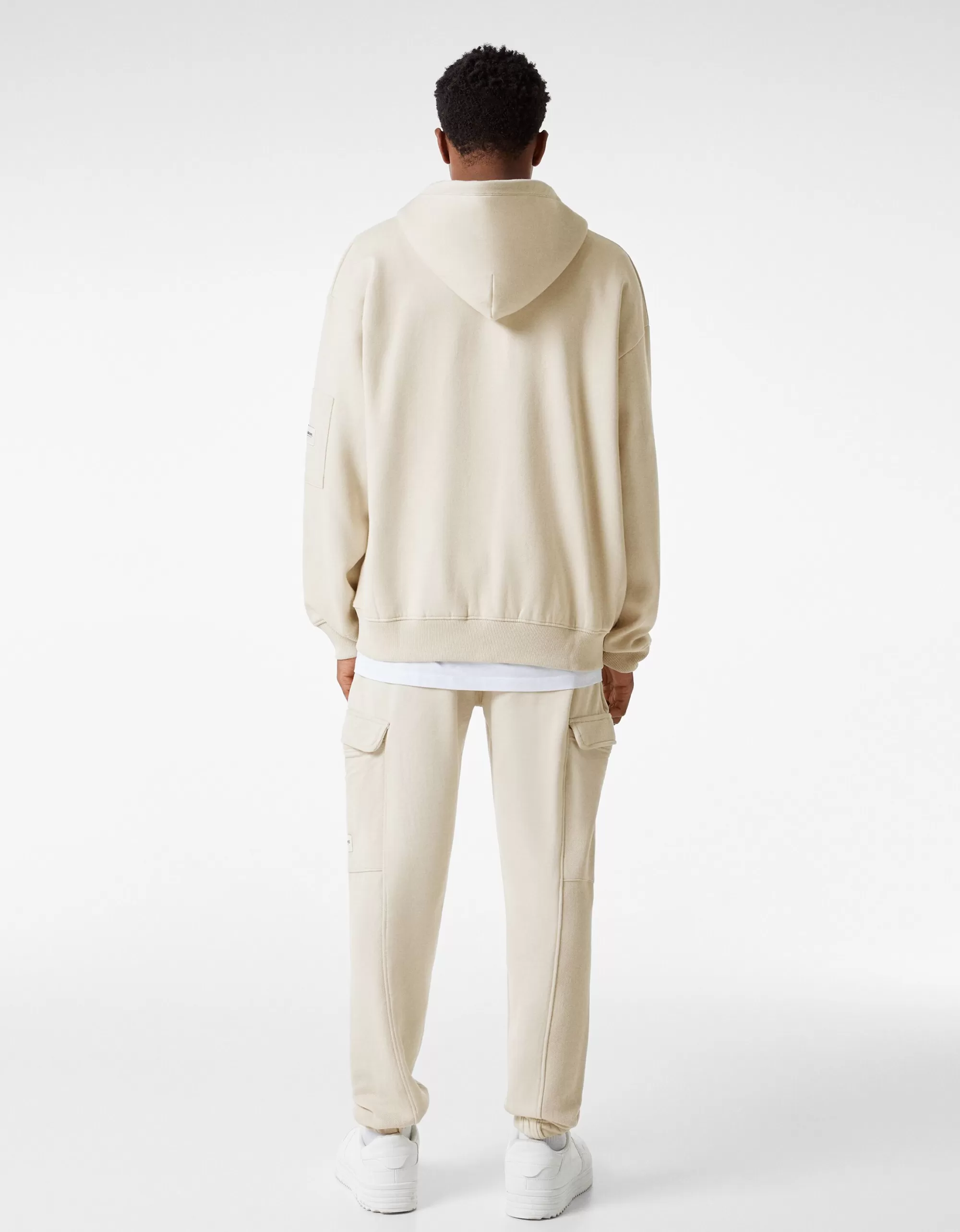 HOMBRE BERSHKA Pantalón felpa jogger cargo