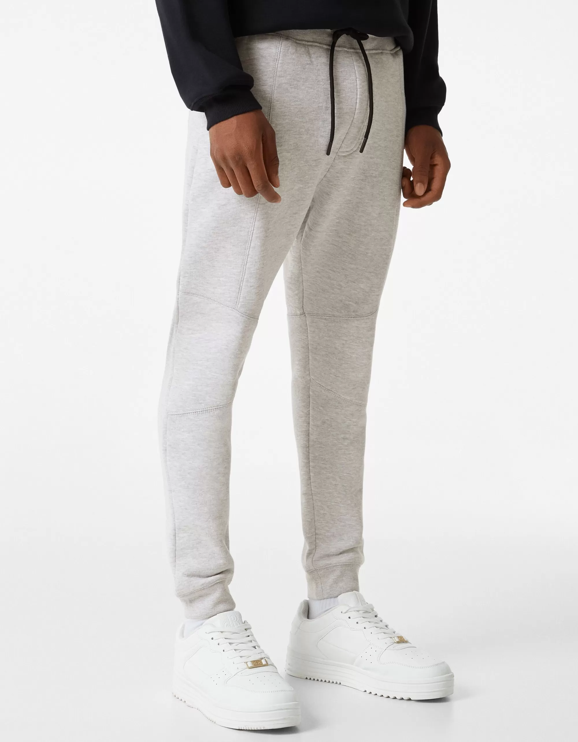 HOMBRE BERSHKA Pantalón felpa jogger cortes