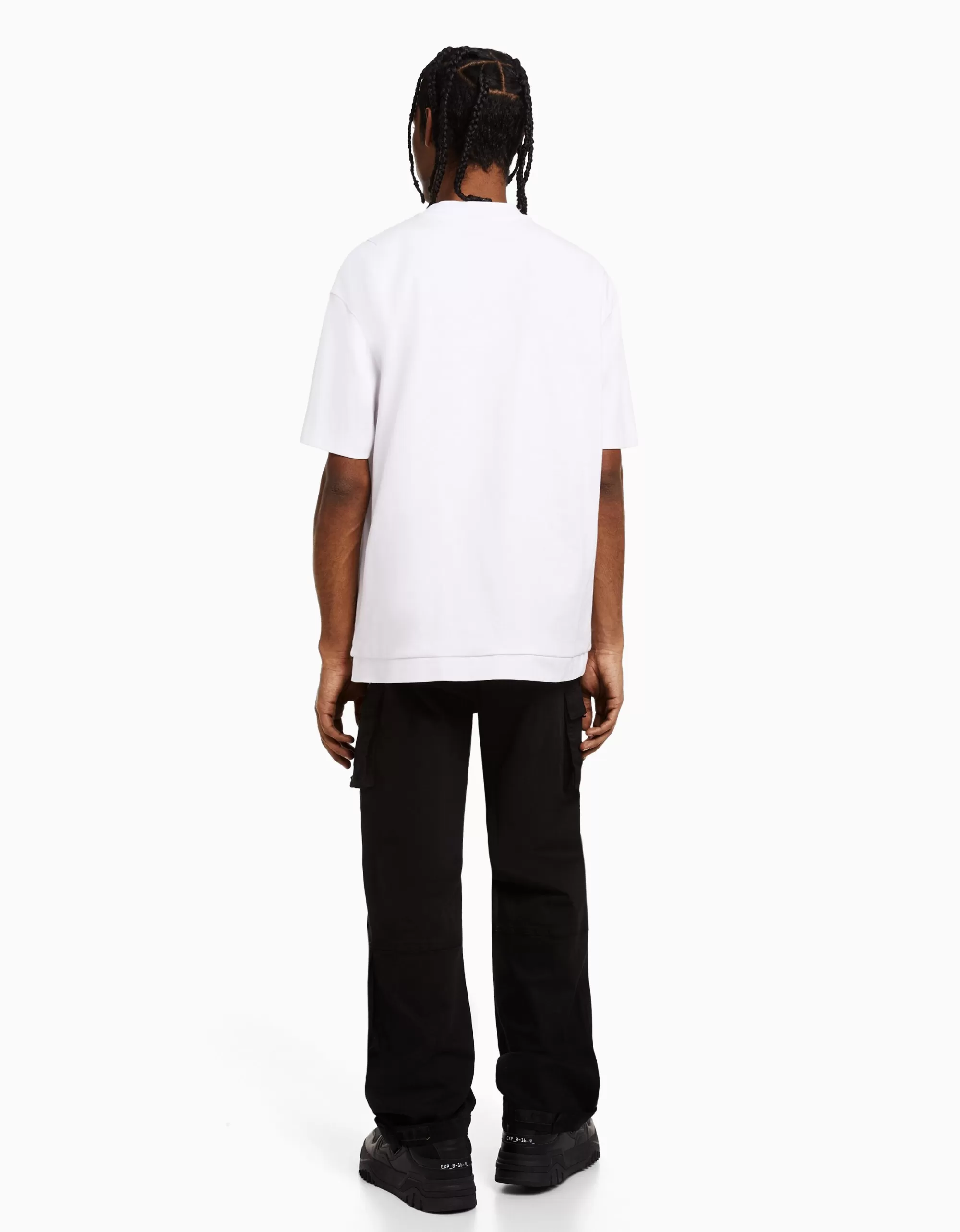 HOMBRE BERSHKA Pantalón jogger cargo algodón