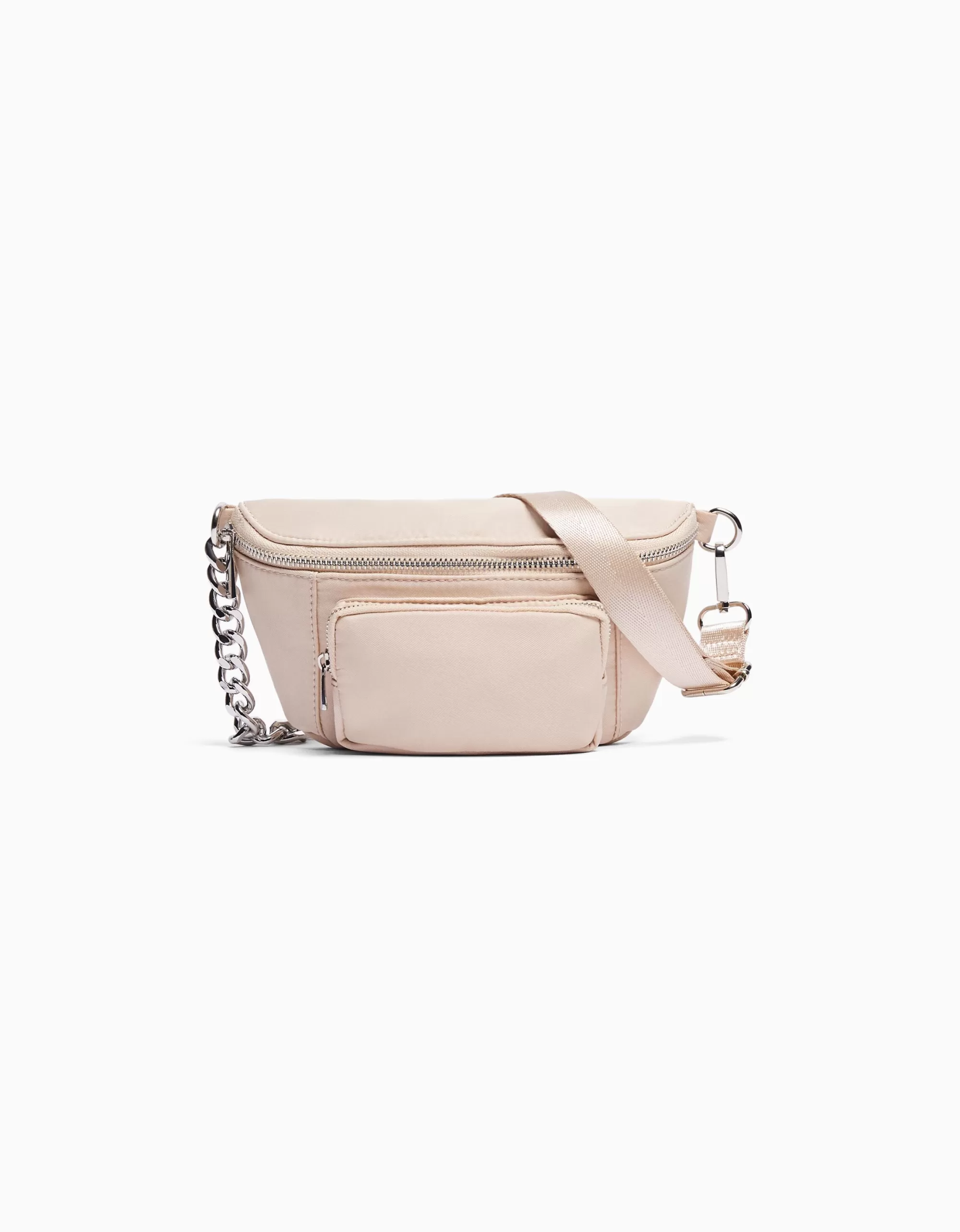 MUJER BERSHKA Riñonera tejido cremalleras