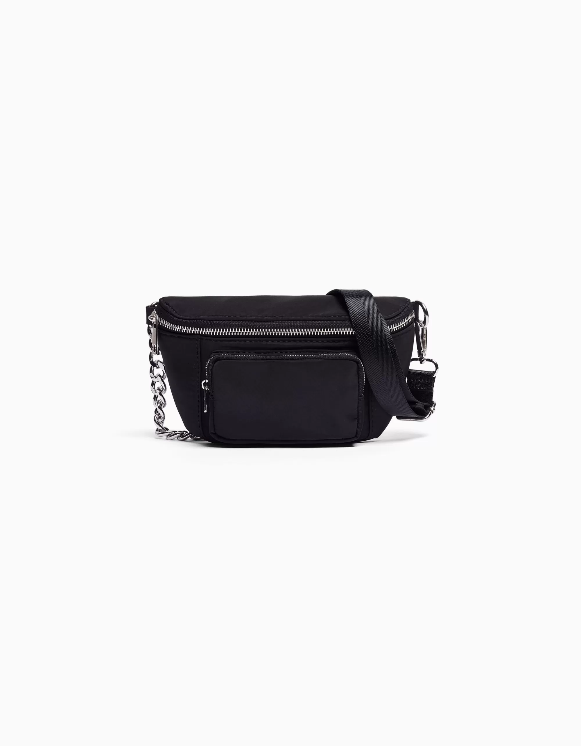 MUJER BERSHKA Riñonera tejido cremalleras