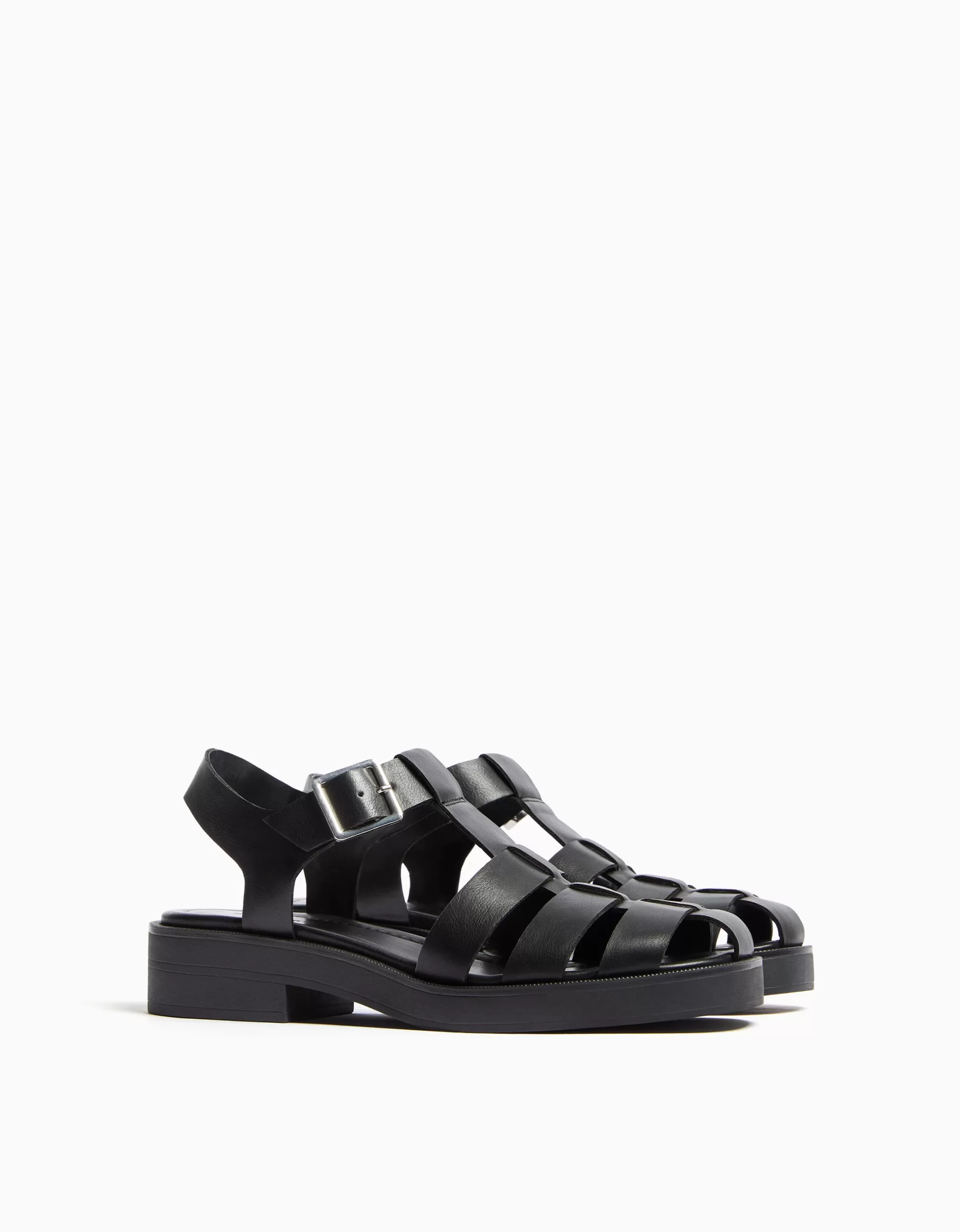 MUJER BERSHKA Sandalia plana cangrejera
