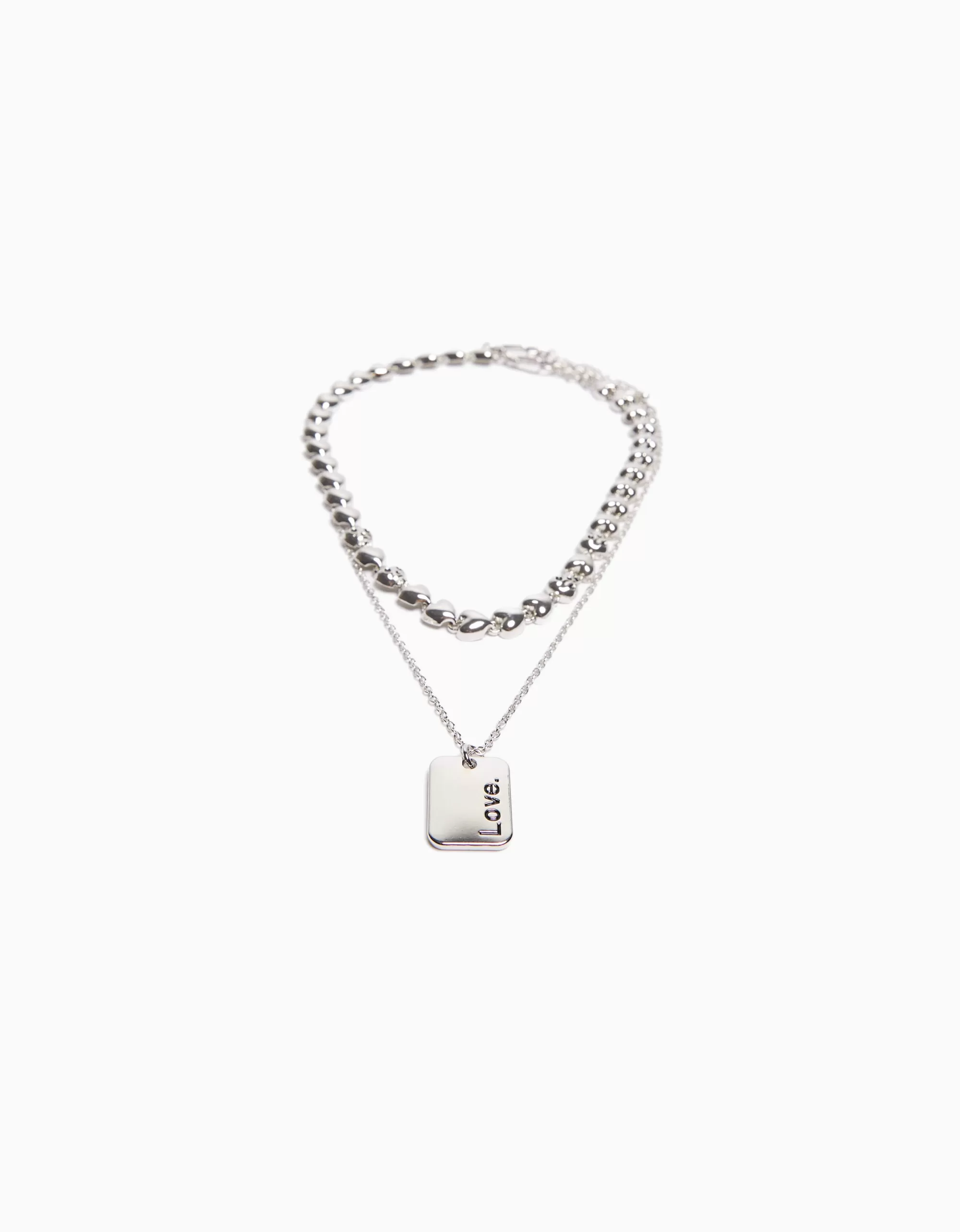HOMBRE BERSHKA Set 2 collares corazón