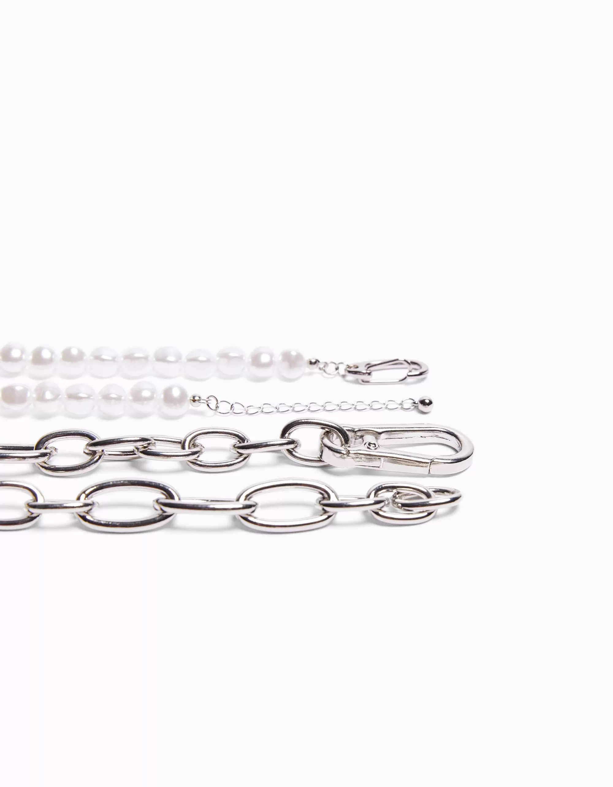 HOMBRE BERSHKA Set 2 collares efecto perlas cadena