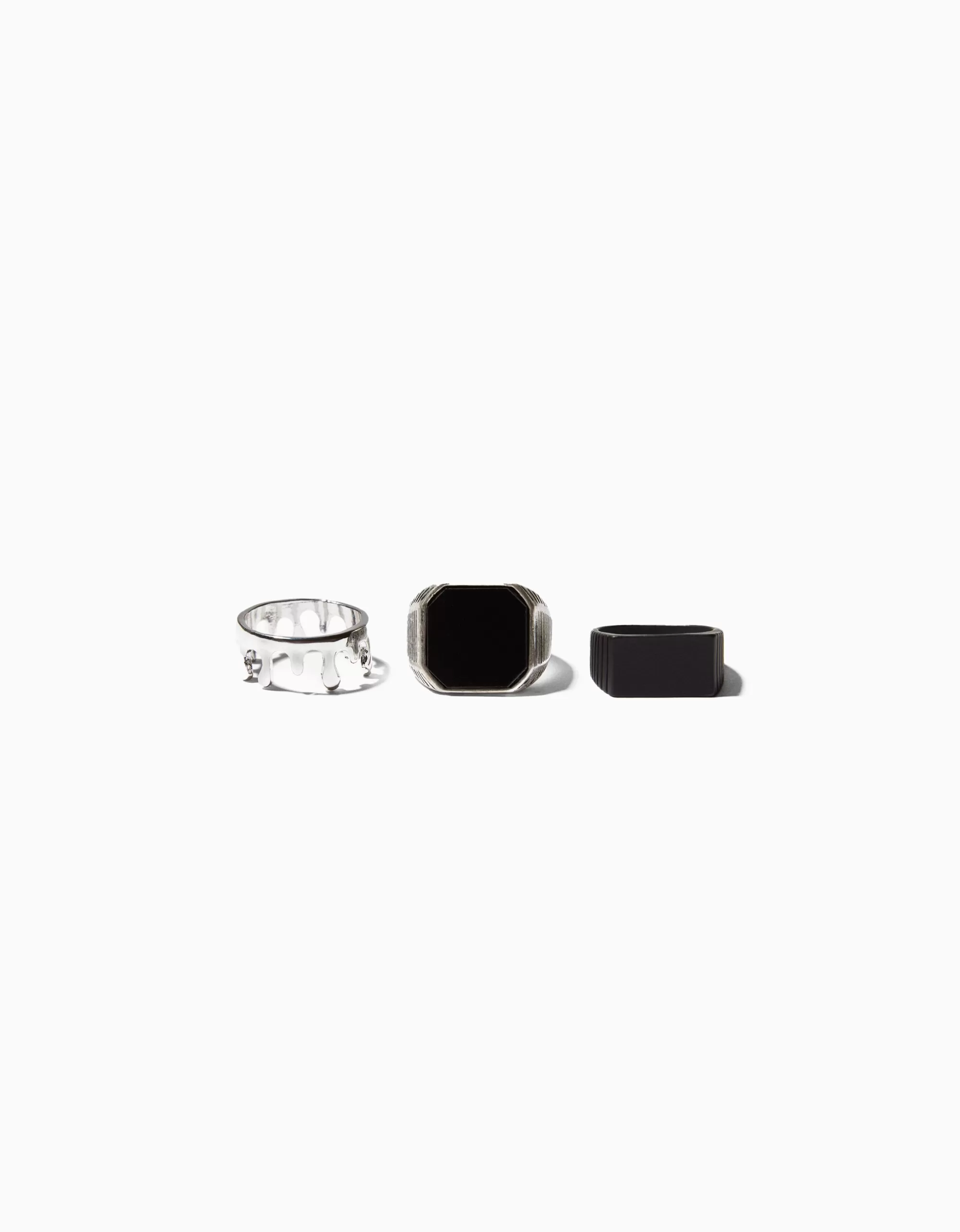 HOMBRE BERSHKA Set 3 anillos Aspecto Moda