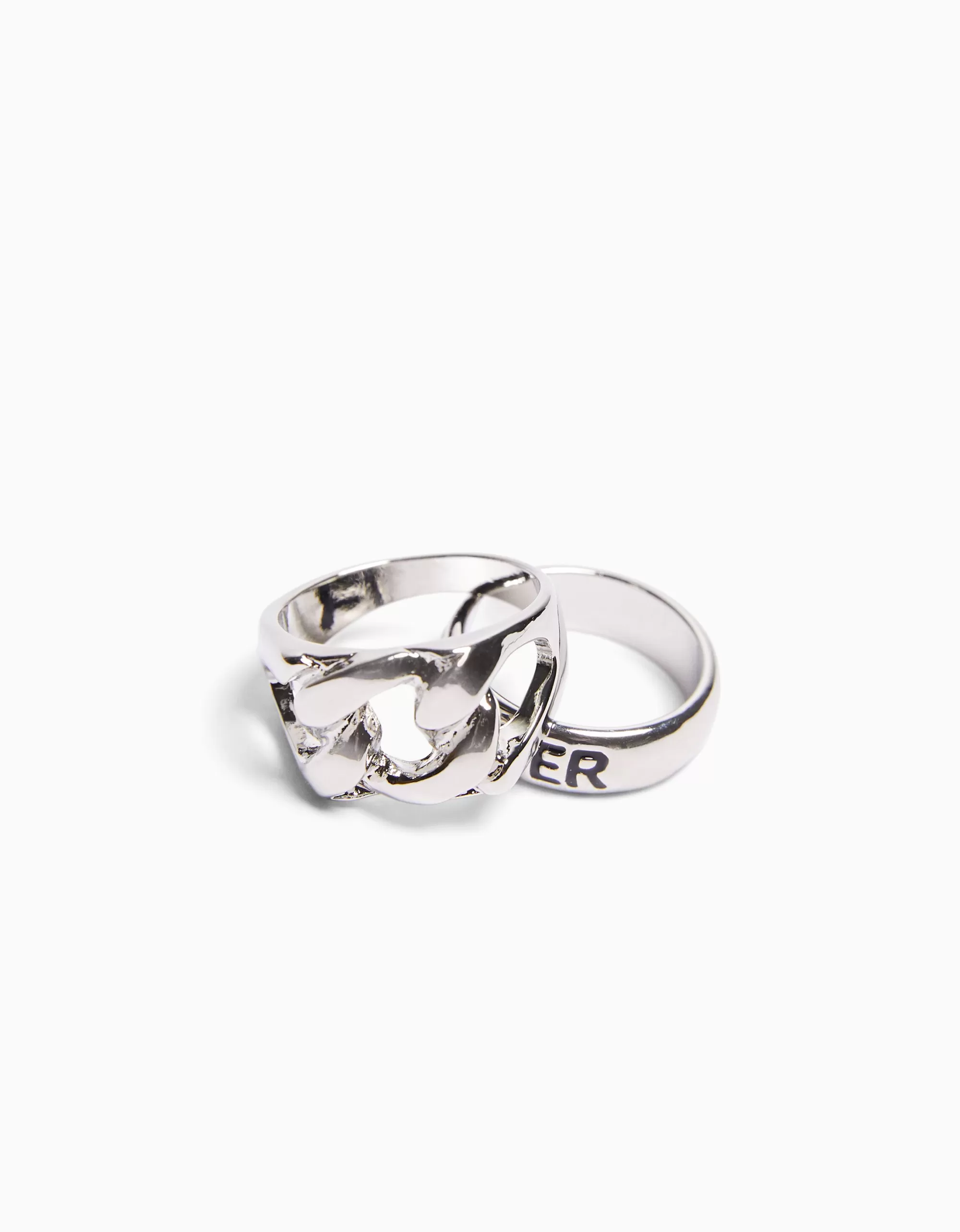MUJER BERSHKA Set 3 anillos love