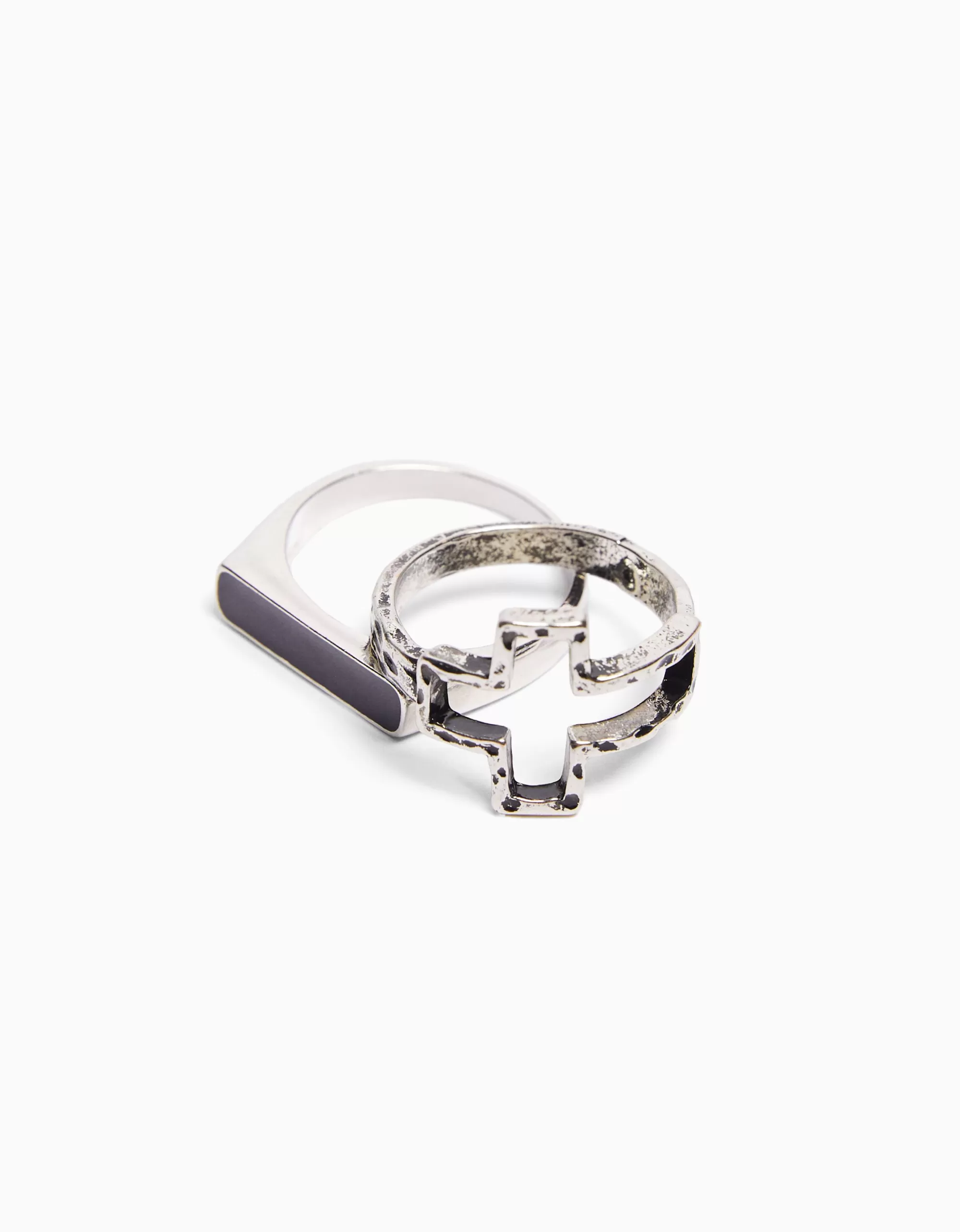 HOMBRE BERSHKA Set 3 anillos nudo