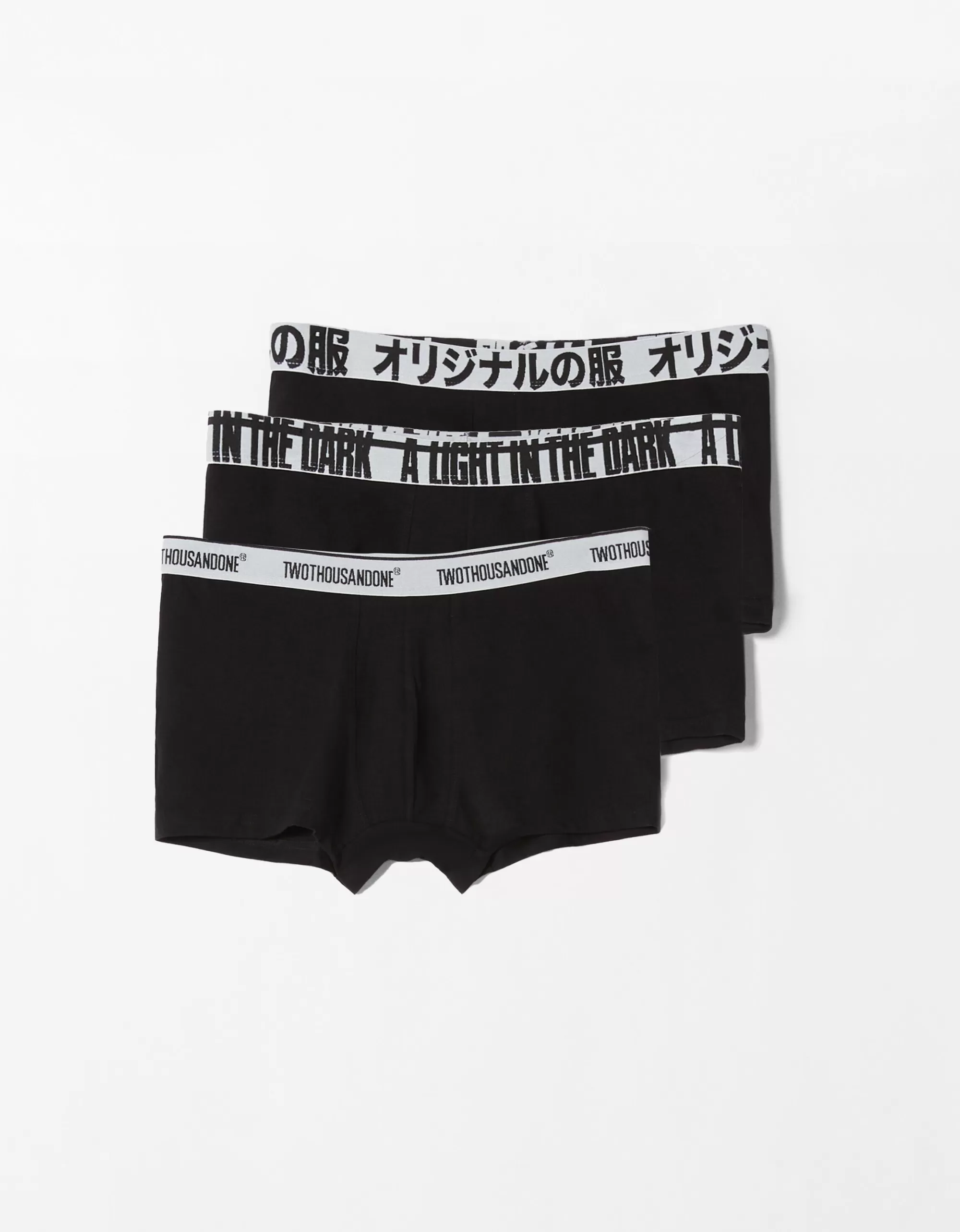 HOMBRE BERSHKA Set 3 boxers lettering