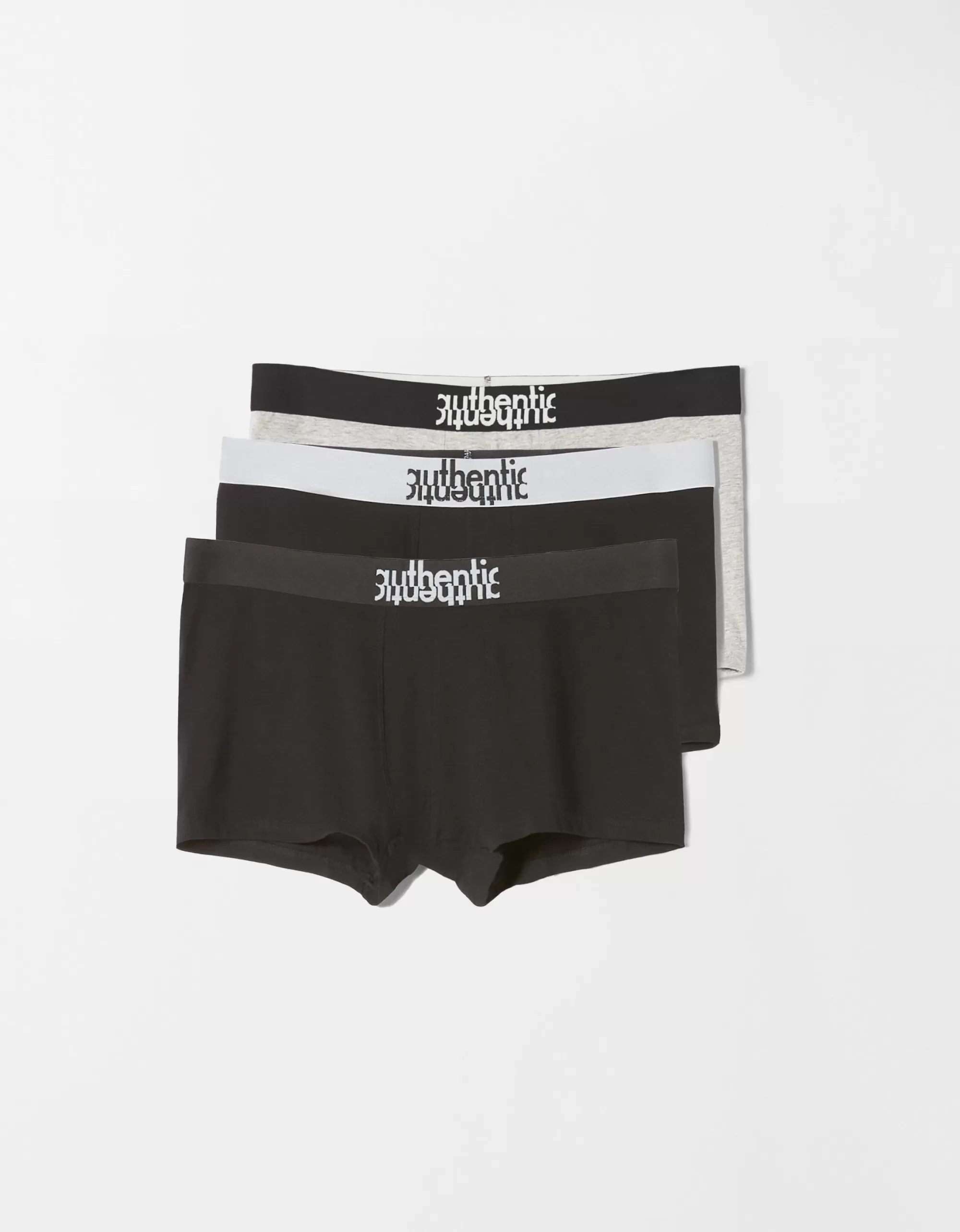 HOMBRE BERSHKA Set 3 boxers lettering