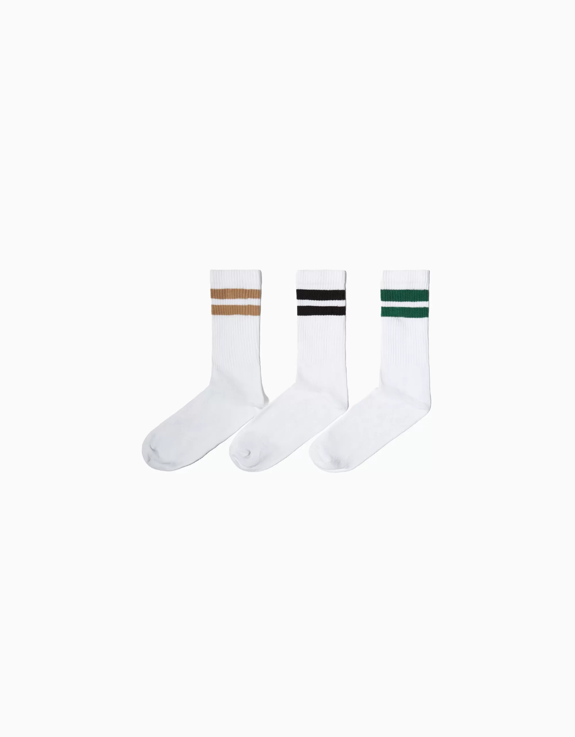 HOMBRE BERSHKA Set 3 calcetines rayas