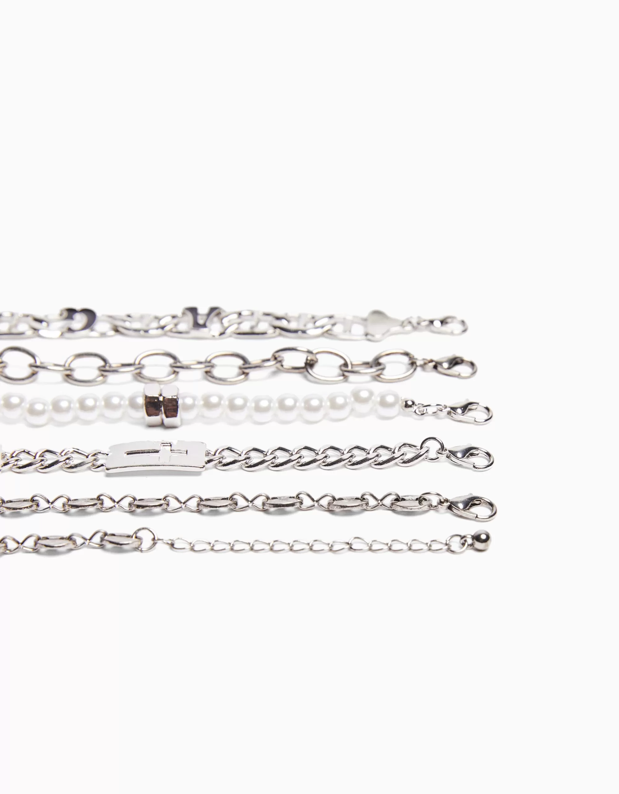 HOMBRE BERSHKA Set 5 pulseras perlas